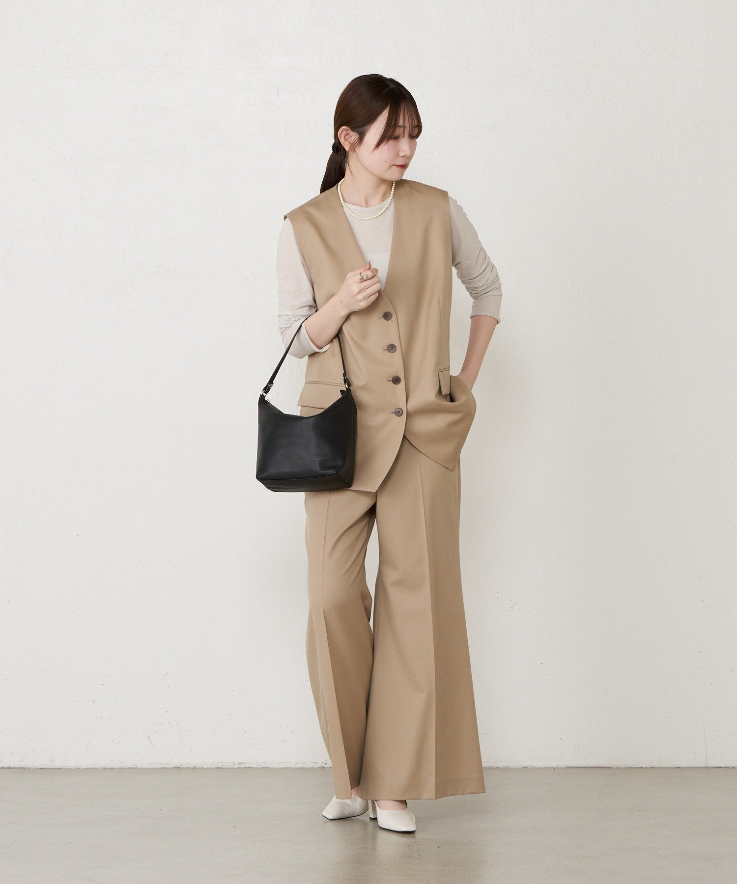 russet｜《3/4~価格改定》ソフトレザーシンプルショルダーバッグ