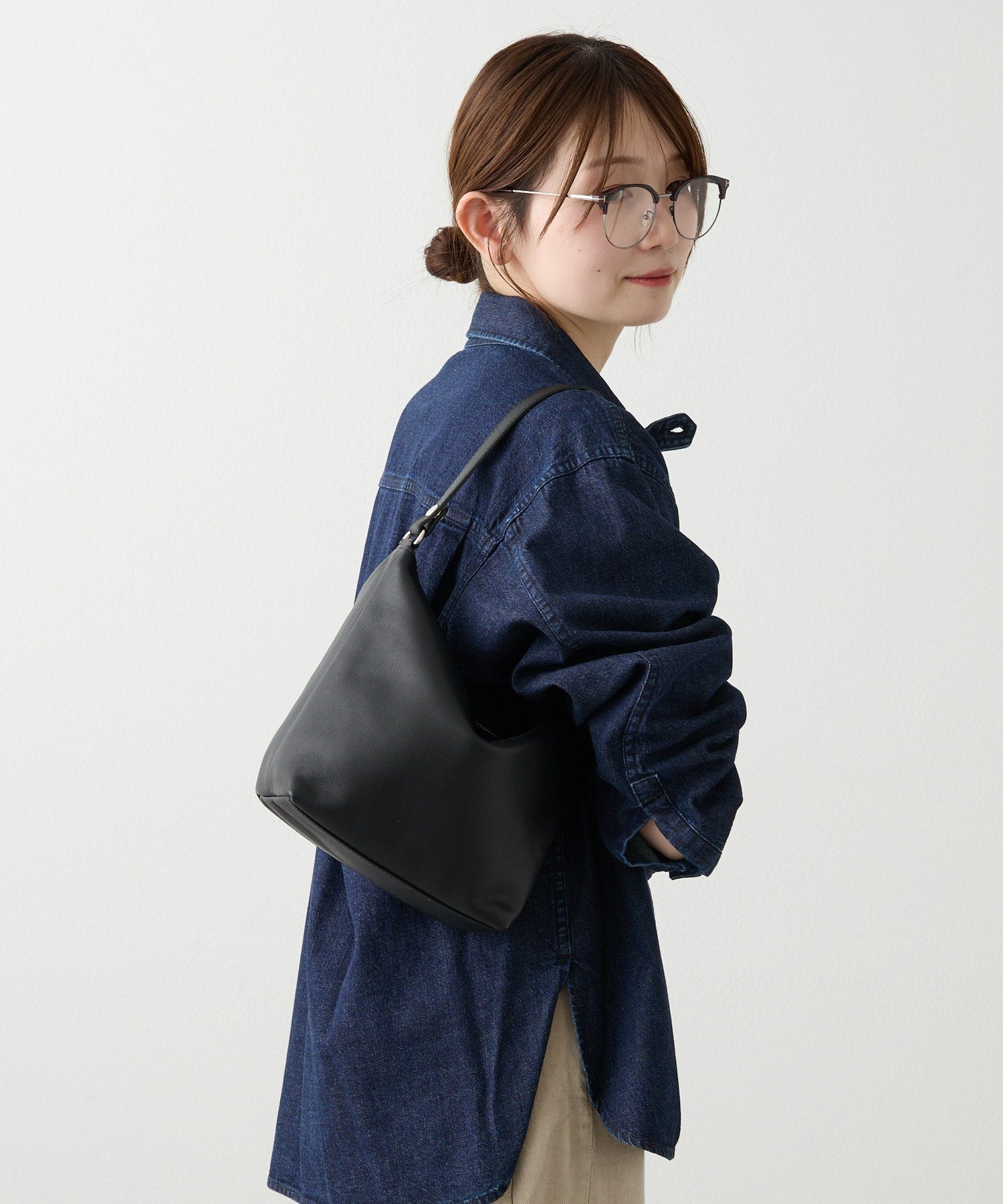 russet｜《3/4~価格改定》ソフトレザーシンプルショルダーバッグ