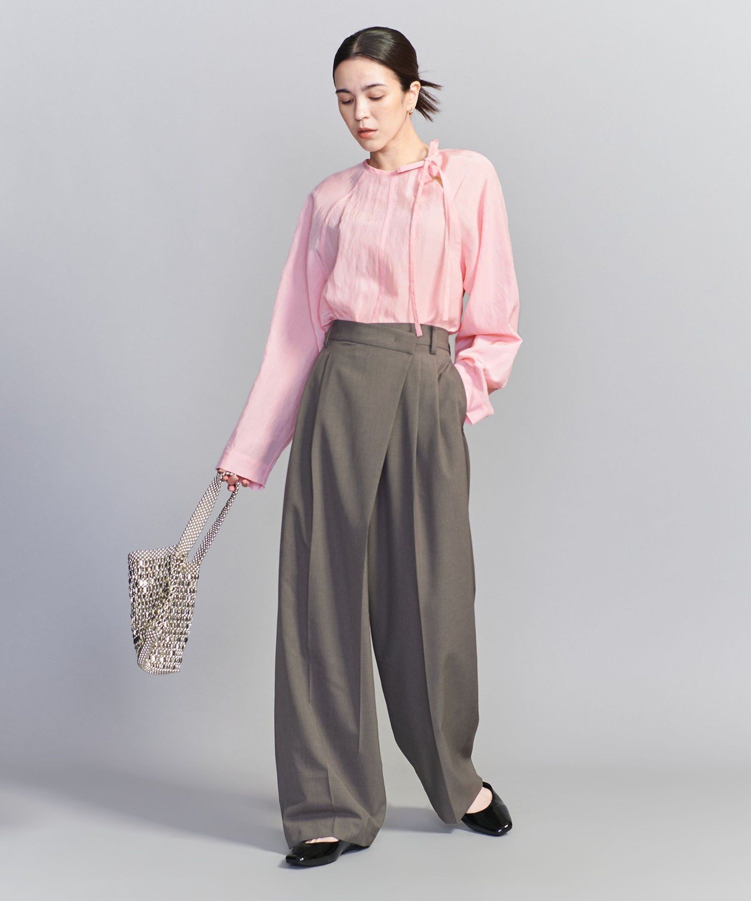 UNITED ARROWS LTD. OUTLET｜キュプラ リボンタイノーカラーブラウス