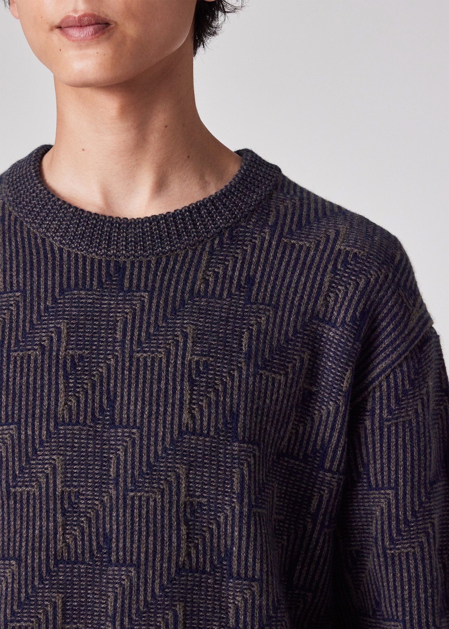 Paul Smith｜ビッグハウンドトゥース クルーネックニット | Rakuten