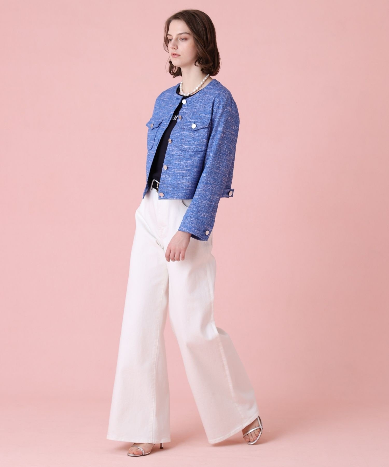 ANAYI｜【セットアップ対応商品】スラブツイードブルゾン | Rakuten