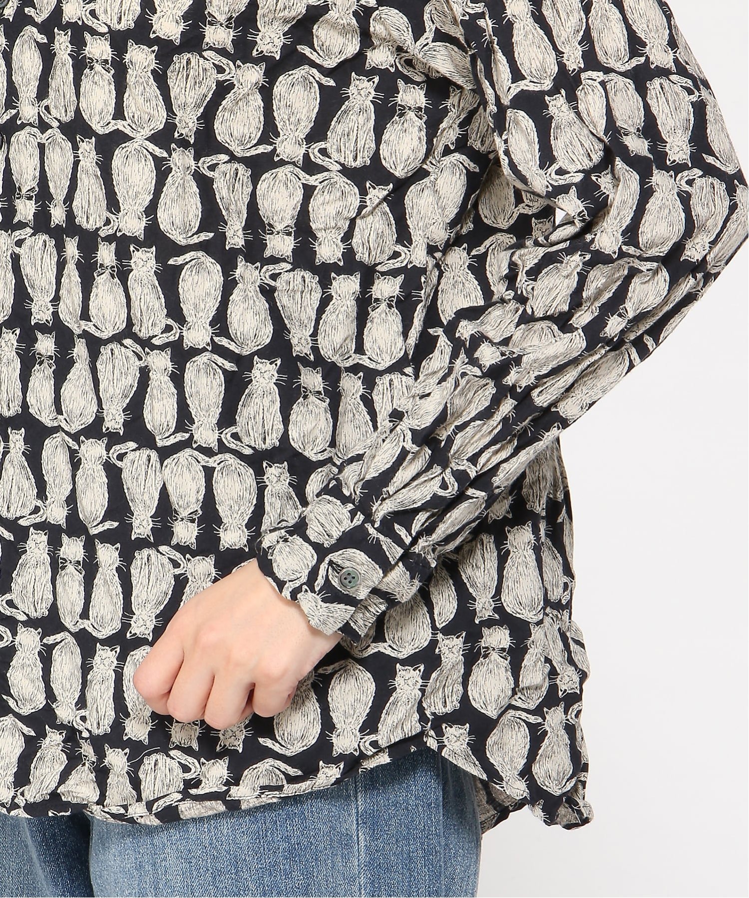 pas de calais｜pas de calais cat patrolプリント シャツブラウス