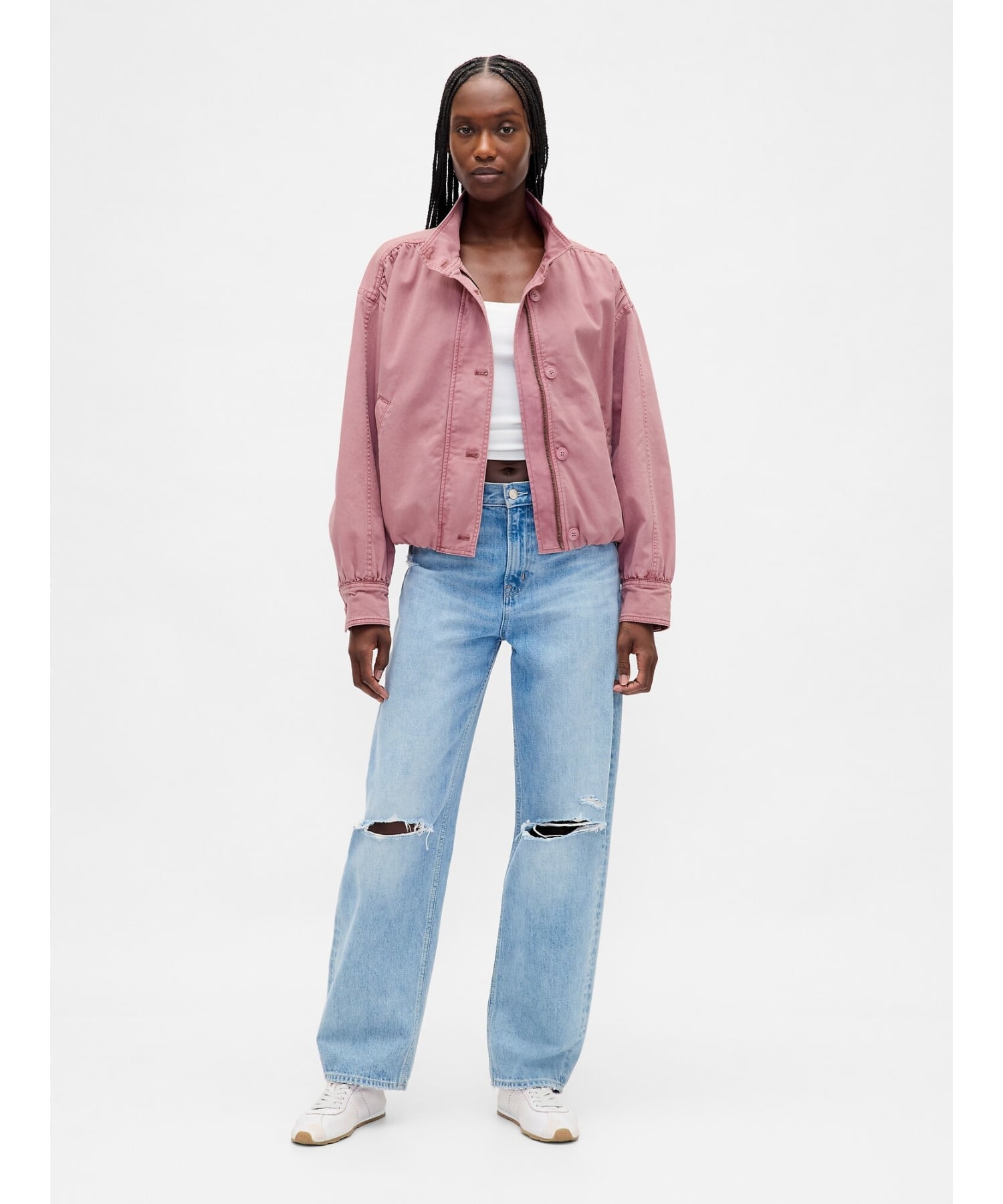 GAP｜(W)ツイル バブルジャケット | Rakuten Fashion(楽天ファッション