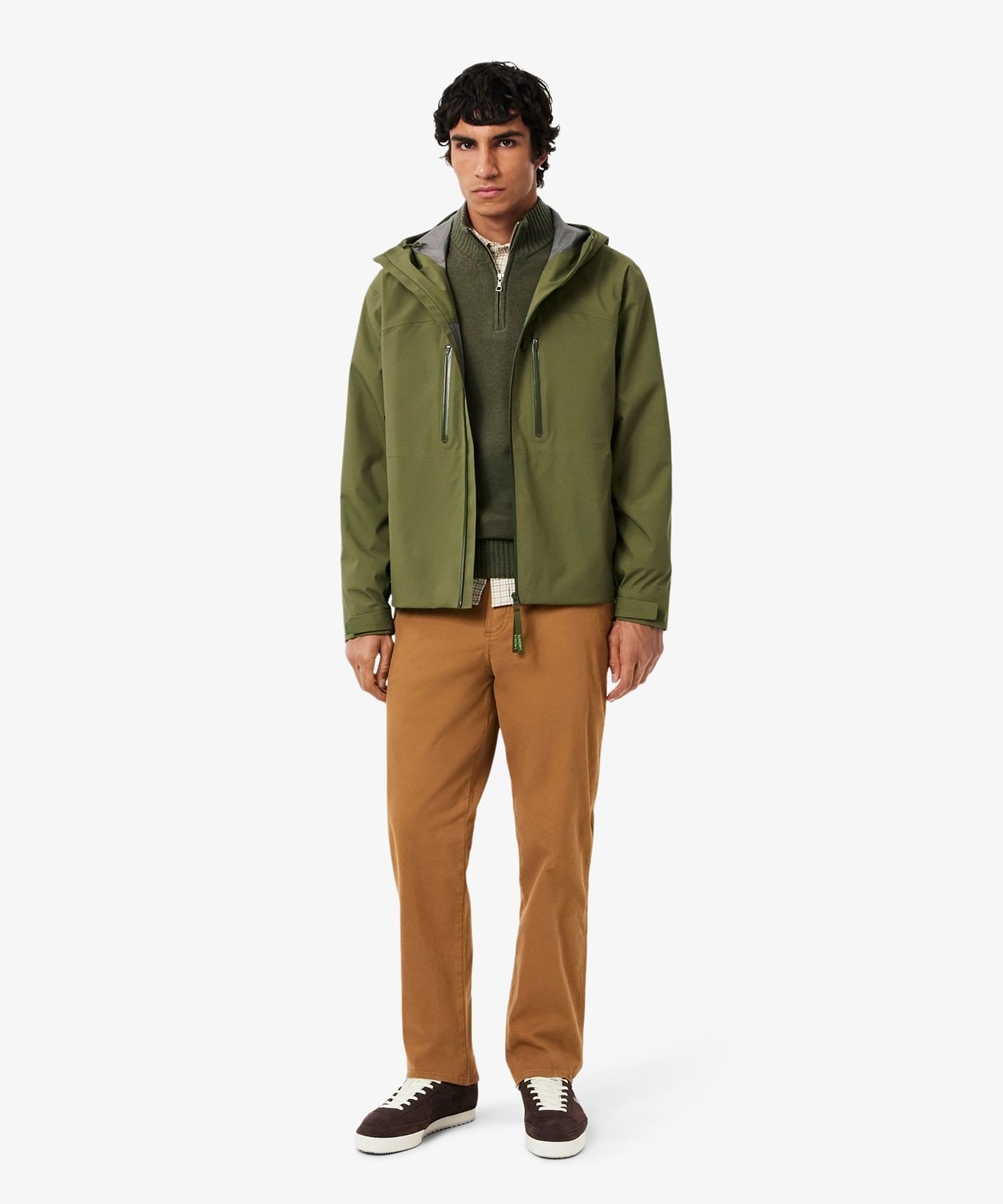 LACOSTE｜ハイネックハーフジップ ウールニットセーター | Rakuten