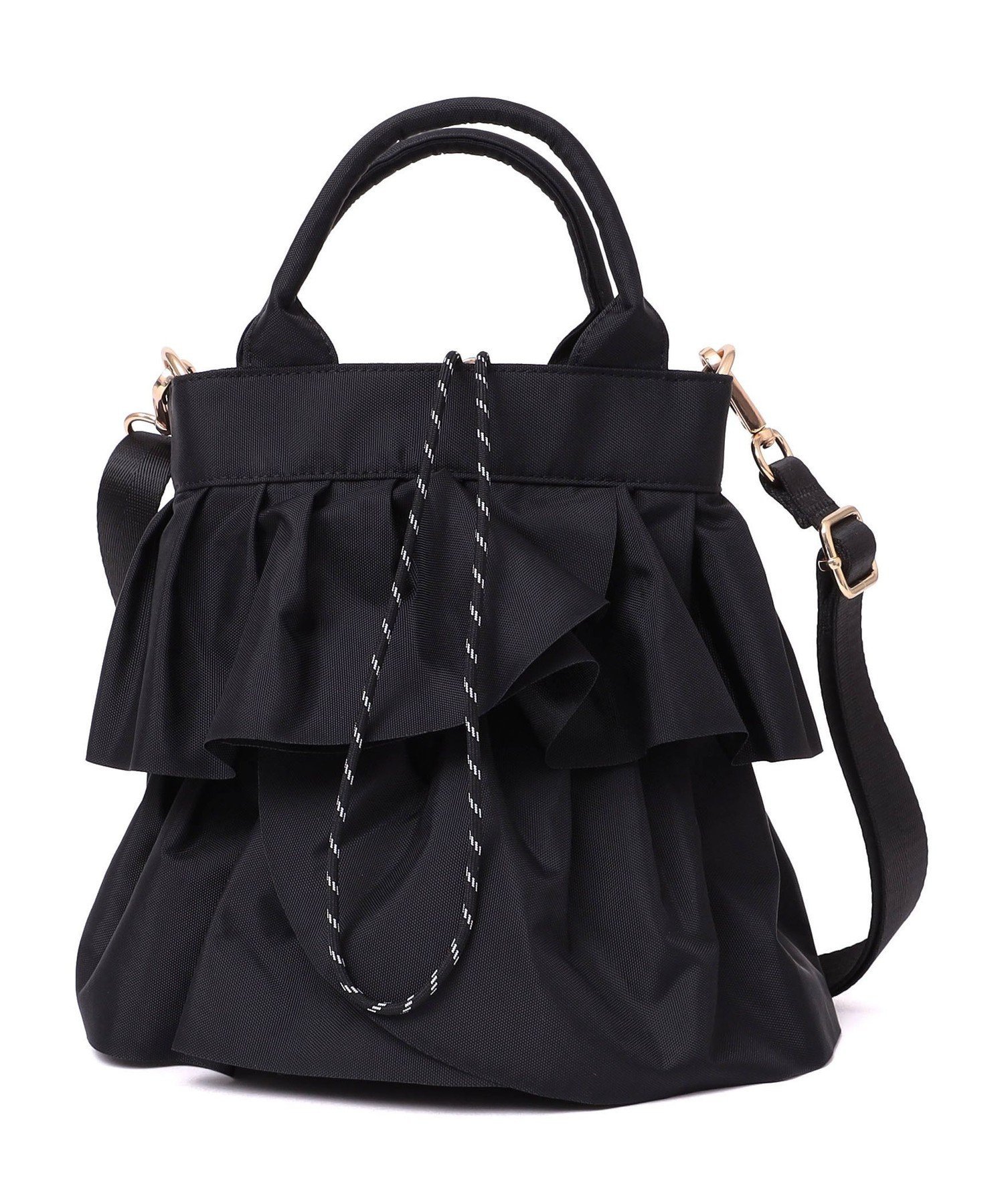 SHIPS｜【WEB限定】 2WAY ナイロン フリル ショルダー バッグ