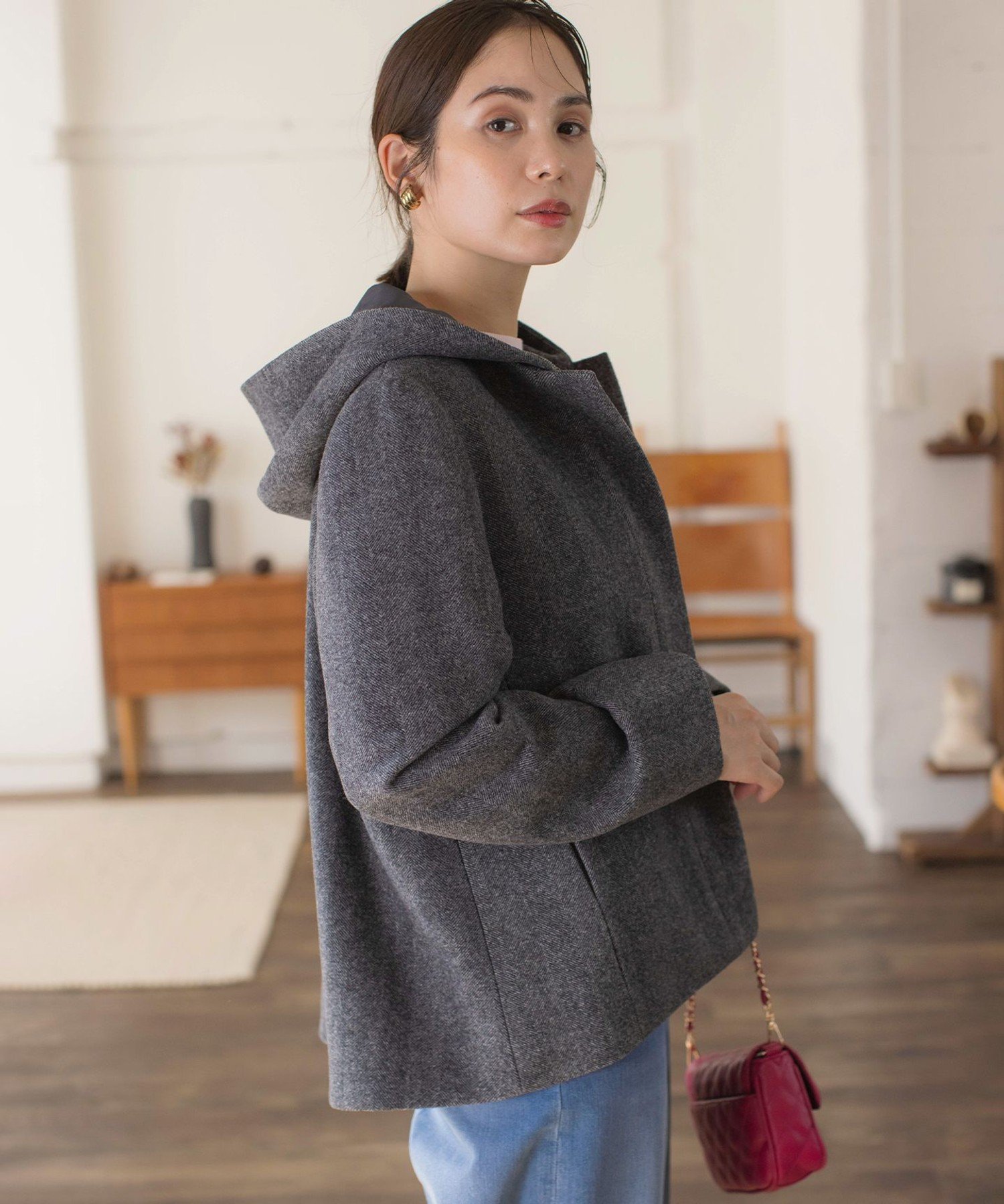 組曲｜【2WAY】ウールモッサ ショートコート | Rakuten Fashion(楽天