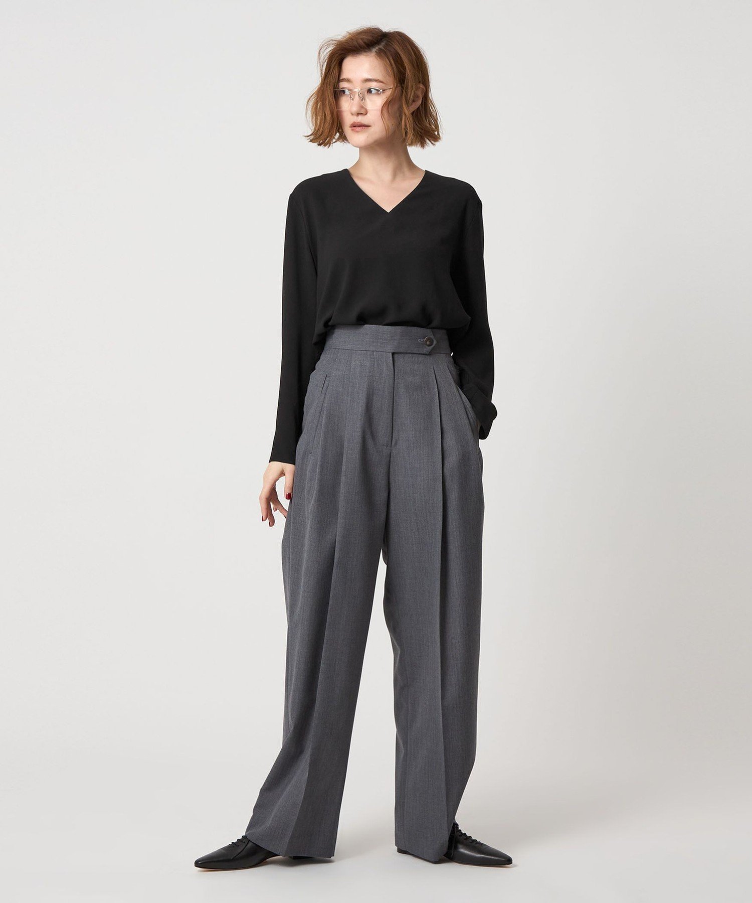 ＜conte＞Vネック ブラウス　ユナイテッドアローズ conte＞Vネック ブラウス