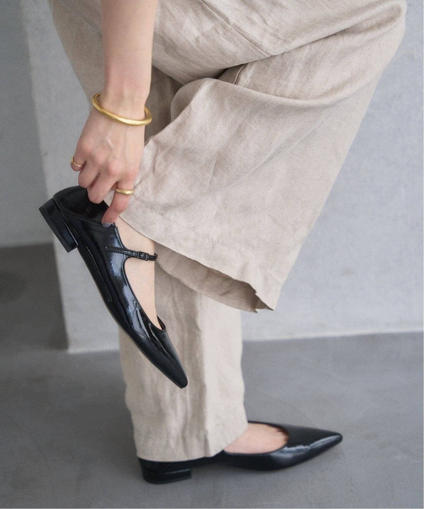 LE TALON｜《追加2》ポインテッドワンストラップフラット | Rakuten