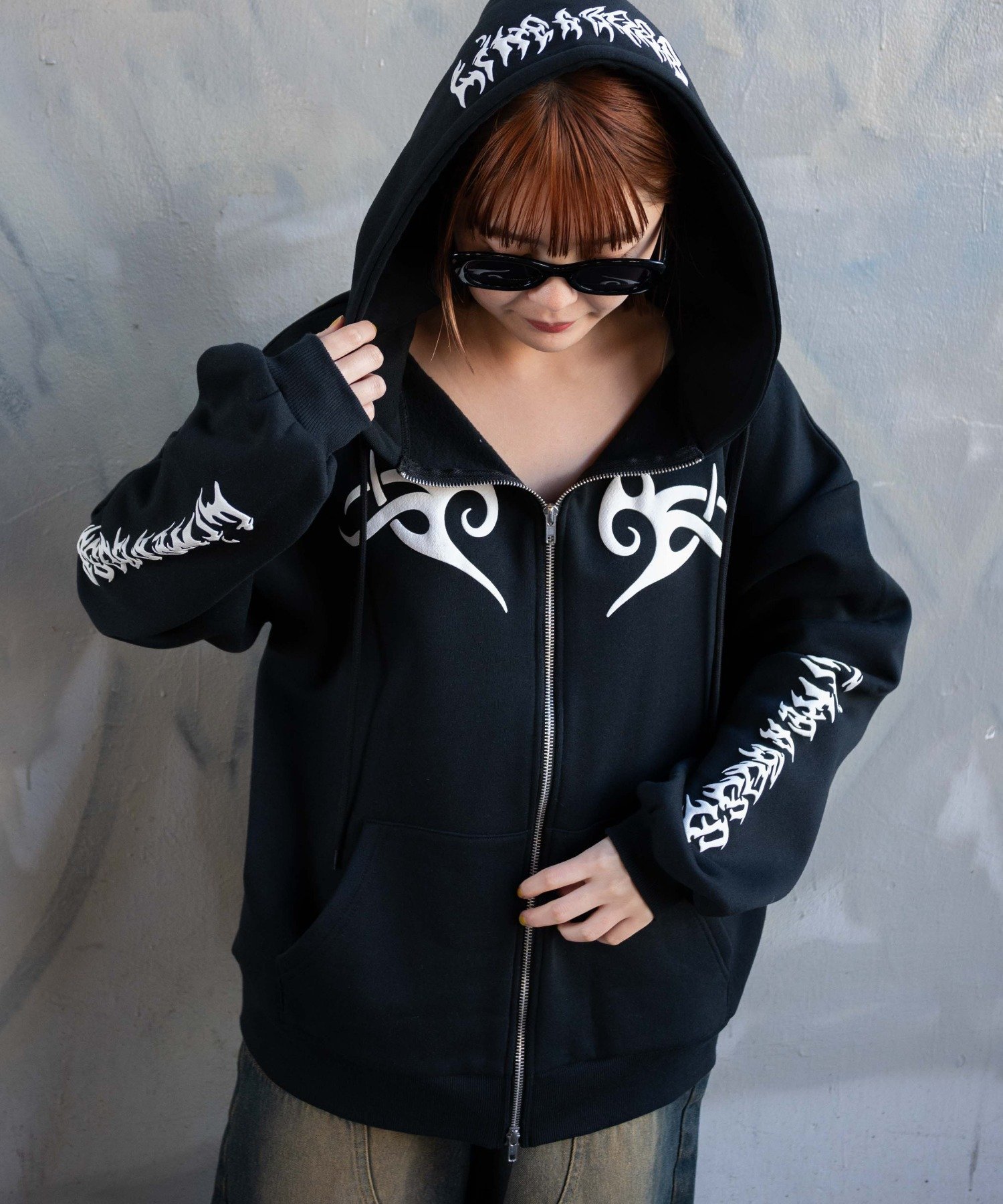 WEGO｜グラフィック裏起毛ZIPビッグパーカー | Rakuten Fashion(楽天