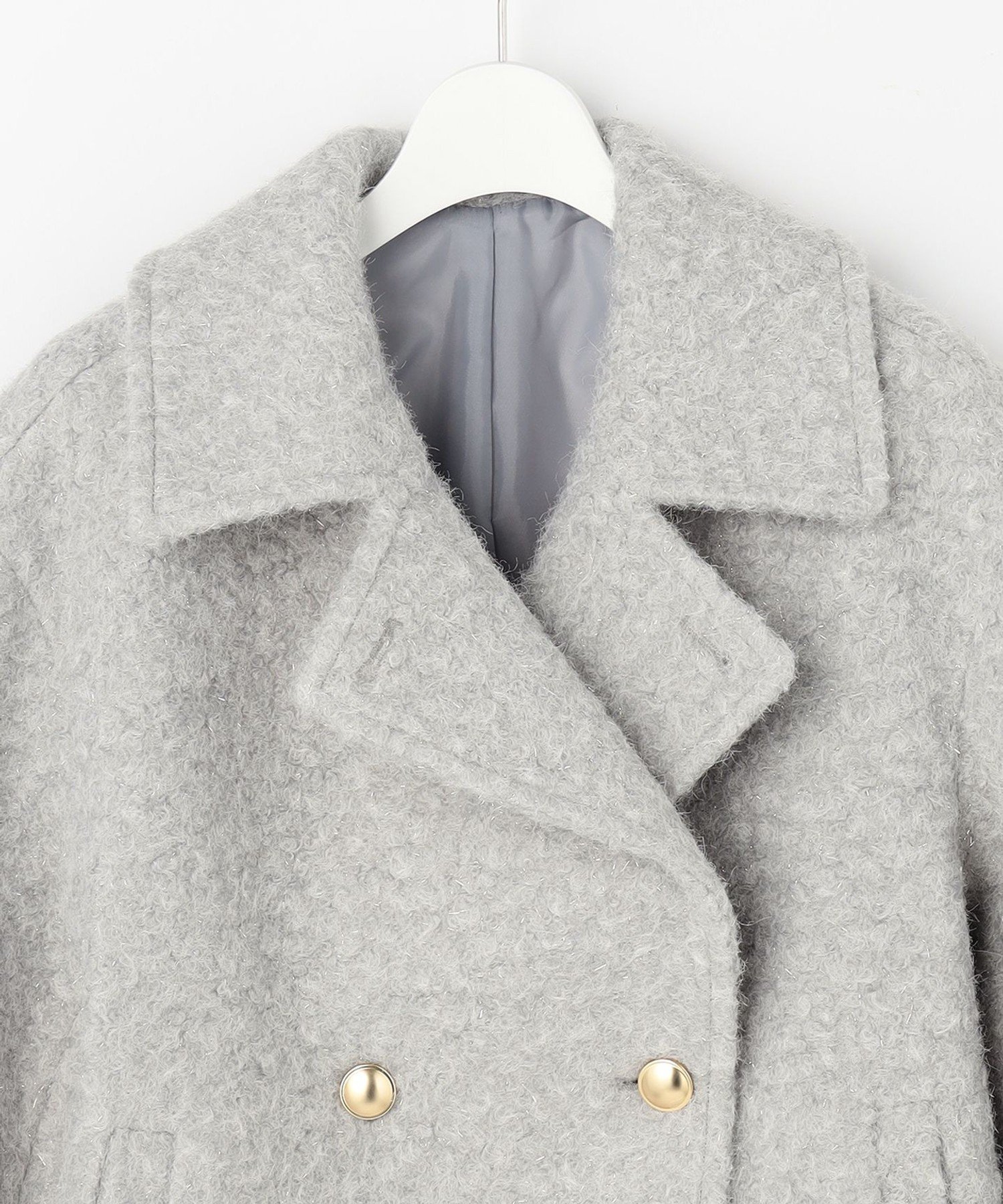 ANY SIS｜【2WAY】ブークレーシャギーラメ アウター | Rakuten Fashion