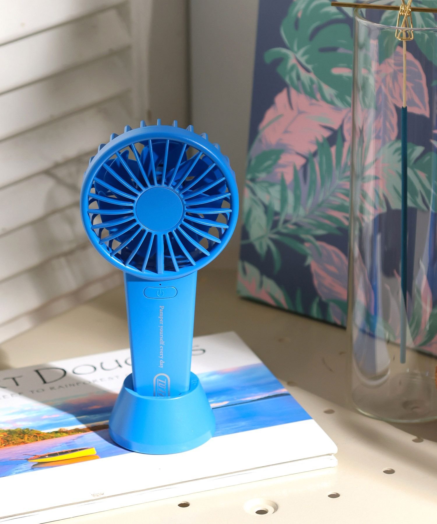 青いファンブレードの扇風機 BAYFLOW｜【Toffy】ダブルファン【WEB限定