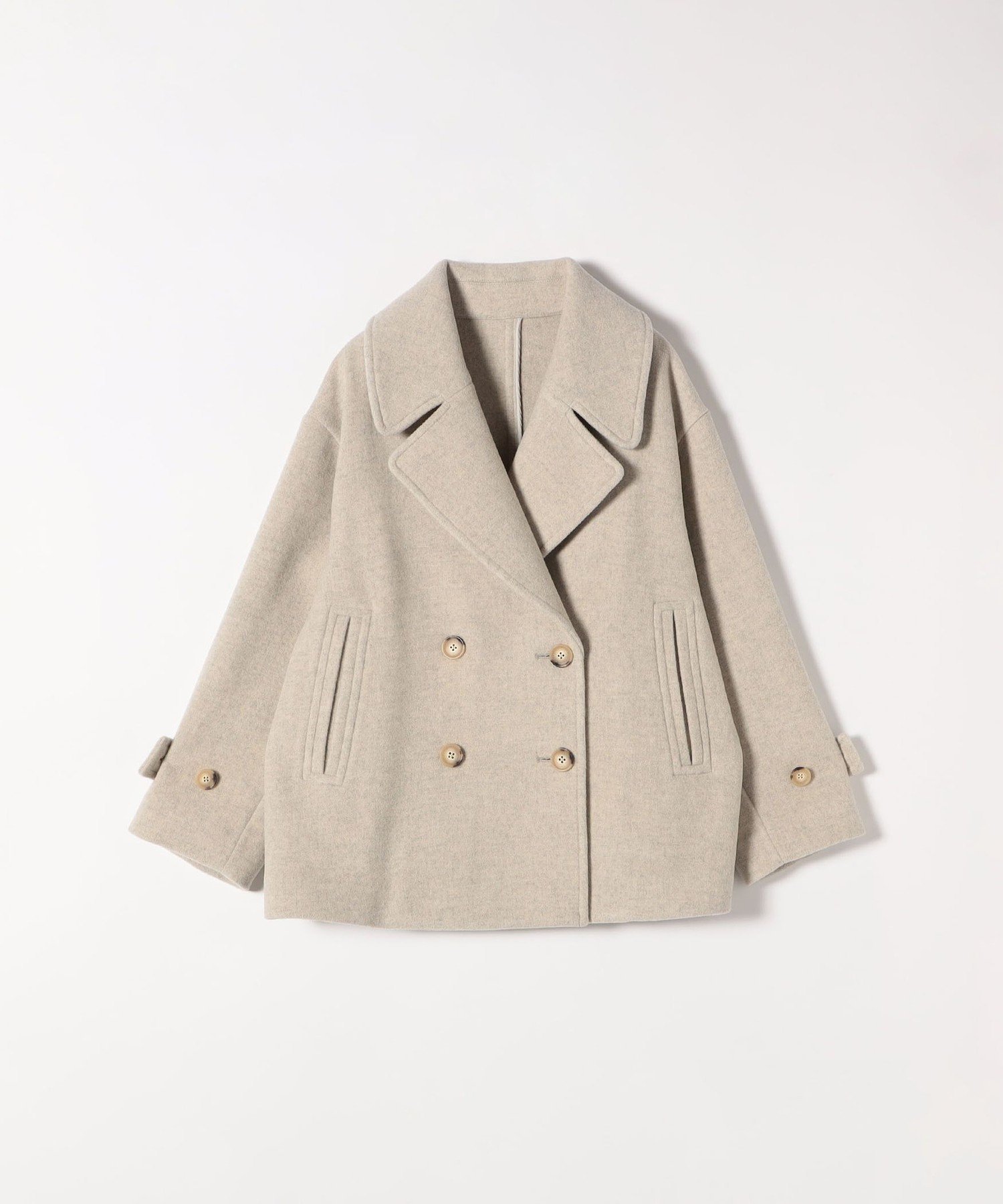 SHIPS｜SHIPS any: カシミヤ ミックス テーラード ショート Pコート