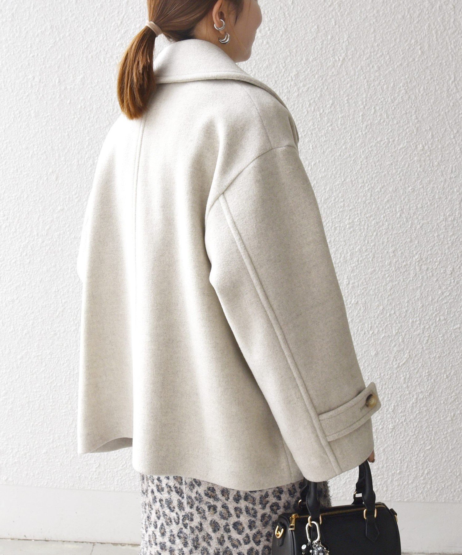 SHIPS｜SHIPS any: カシミヤ ミックス テーラード ショート Pコート