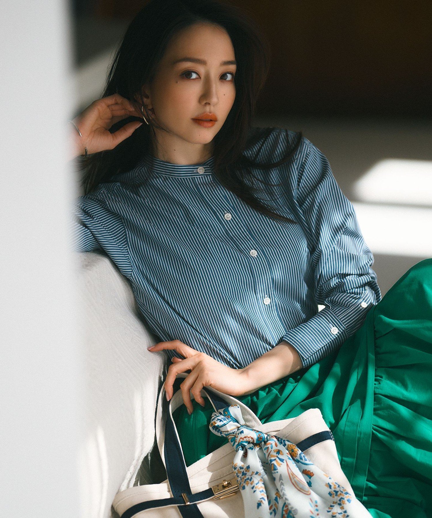 23区｜【Oggi4月号掲載/洗える】CANCLINI バンドカラー シャツ