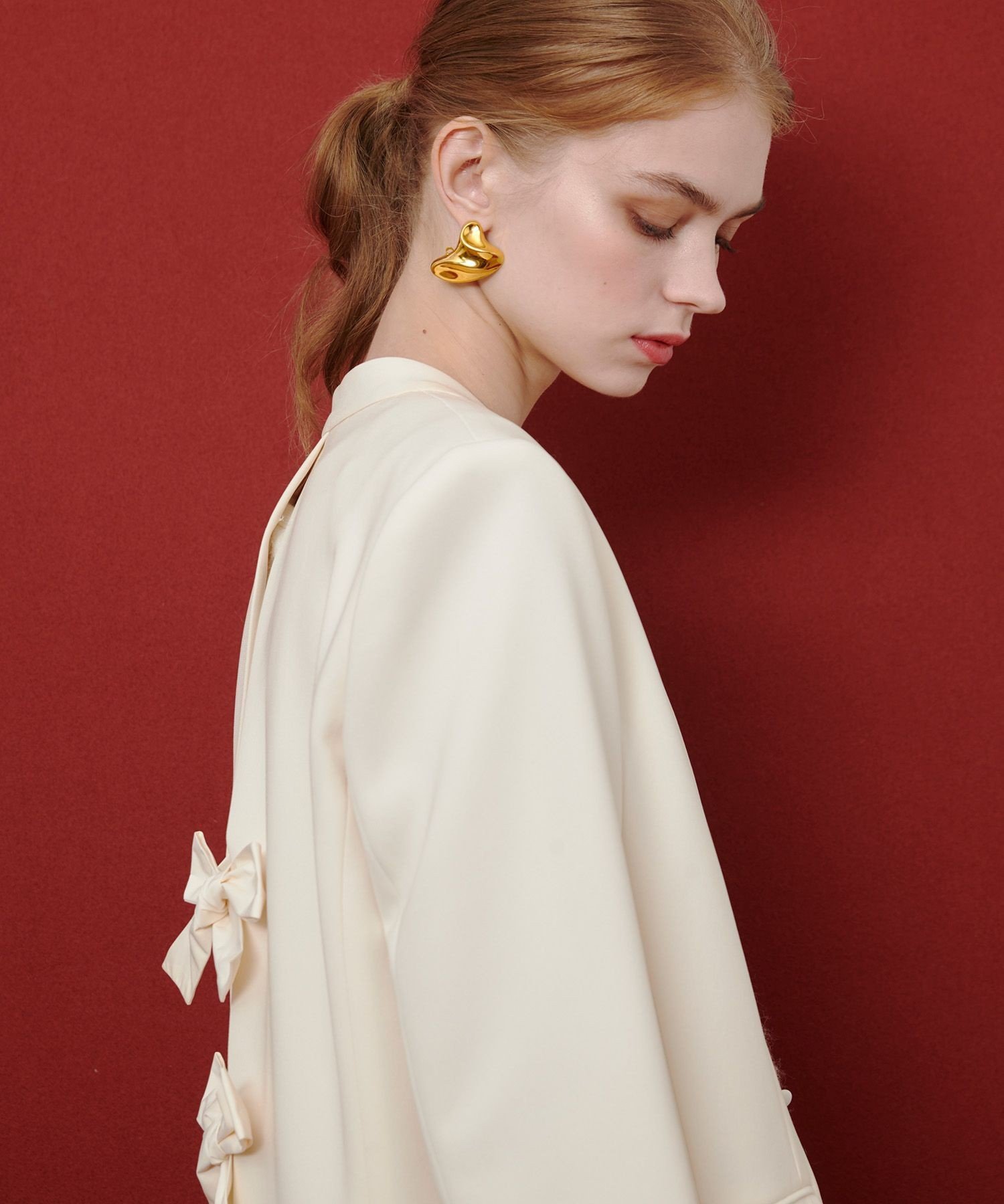 allureville｜【LOULOU WILLOUGHBY】ダブルクロスノーカラーリボン