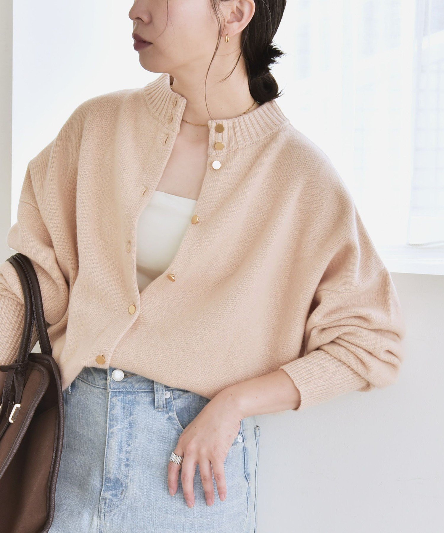 SHIPS｜quaranciel: AQUA カシミヤ ミックス 2way ハイネック