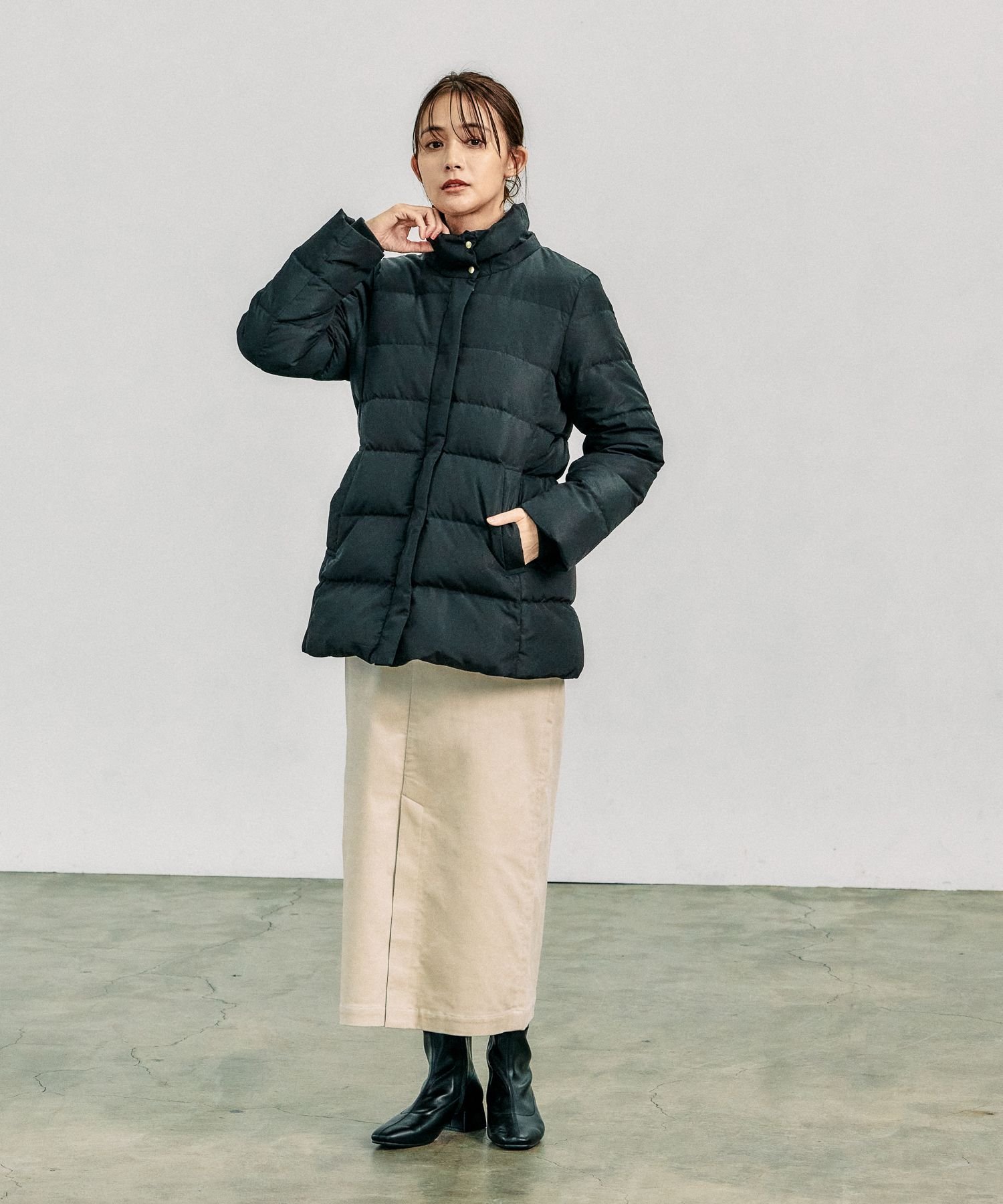 GLOBAL WORK｜ウツクシルエット撥水ダウンコート/115515 | Rakuten