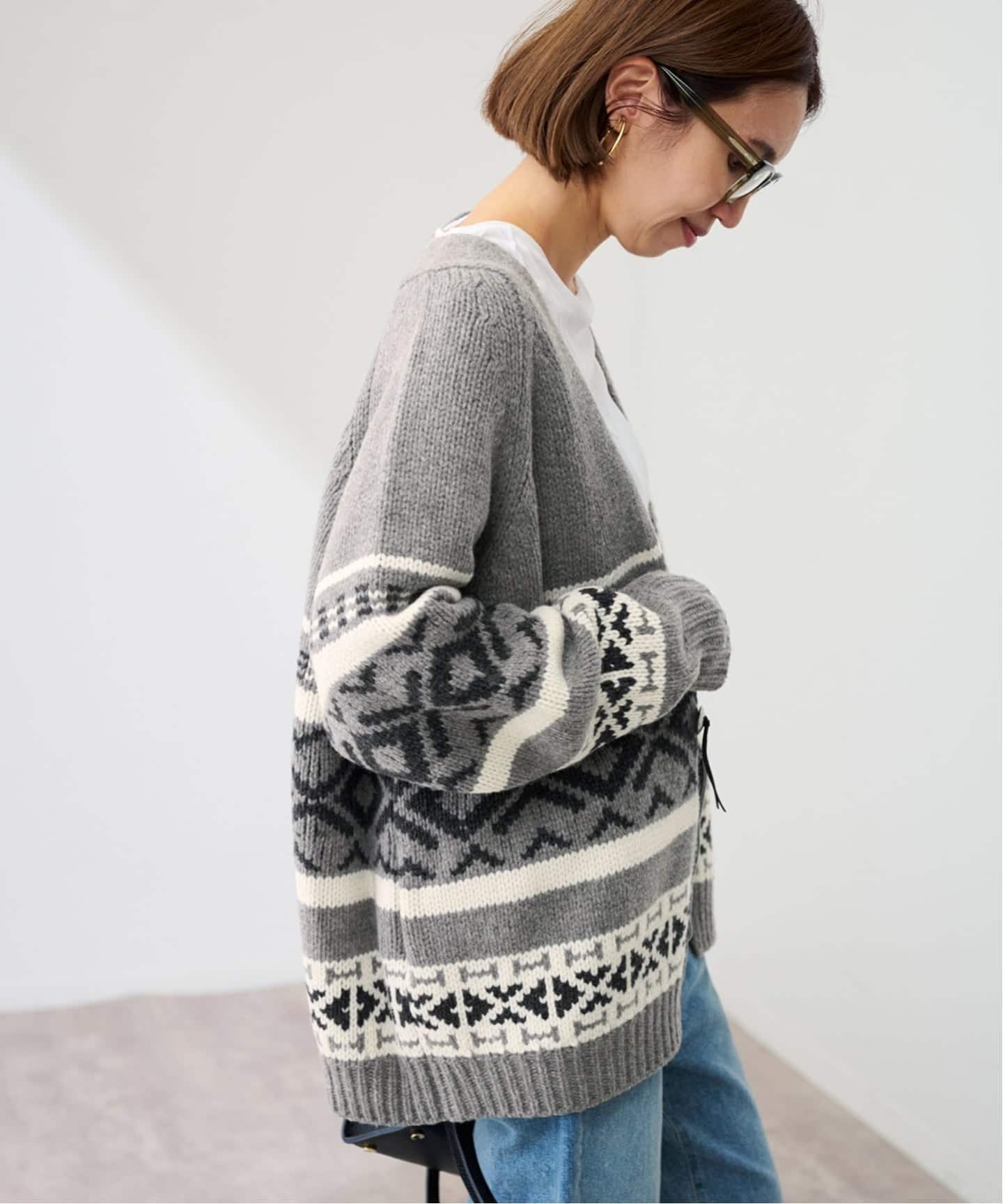 FRAMeWORK｜ジャガードカーディガン | Rakuten Fashion(楽天