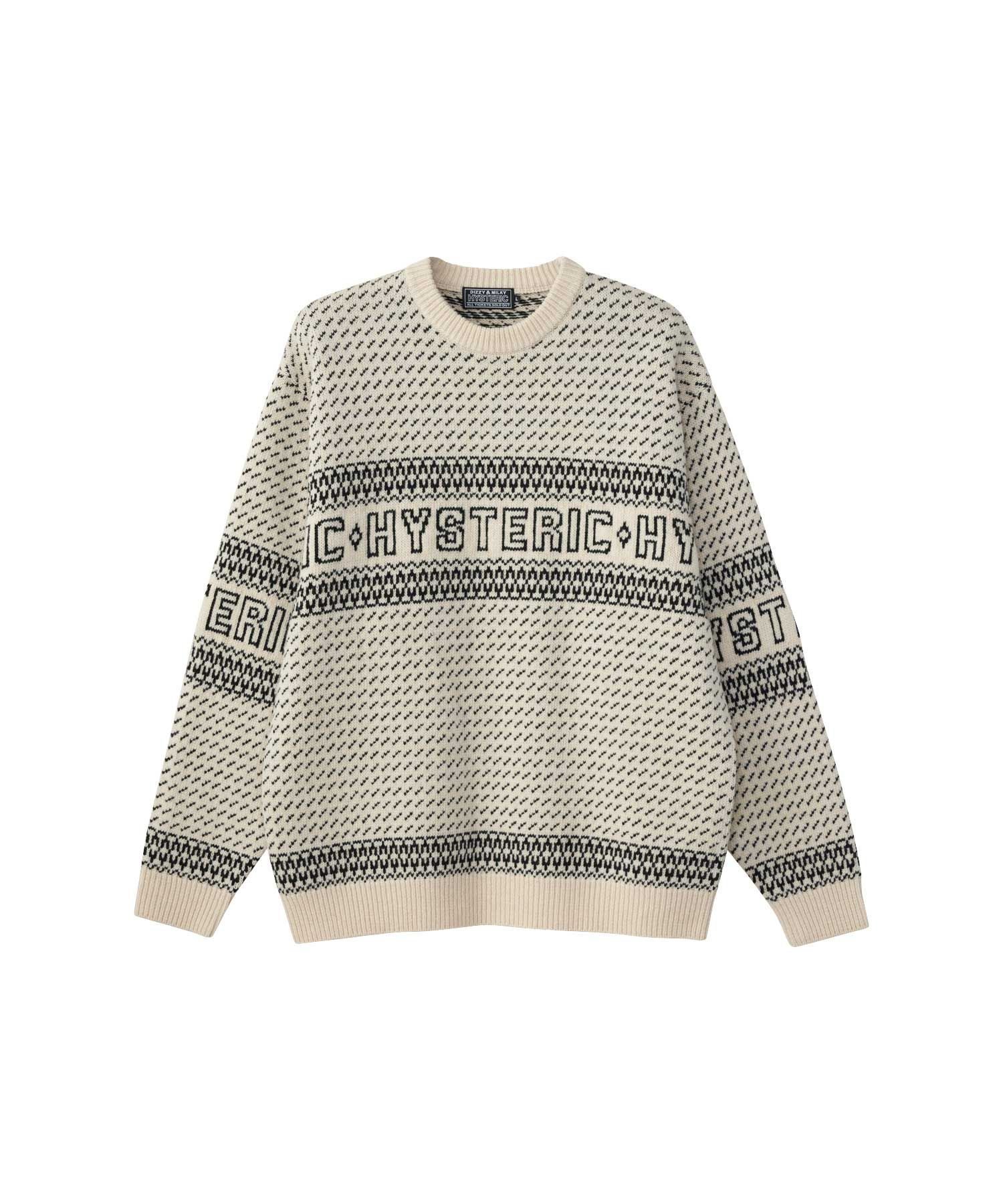 HYSTERIC GLAMOUR｜HYSTERIC LOGOジャカード セーター | Rakuten