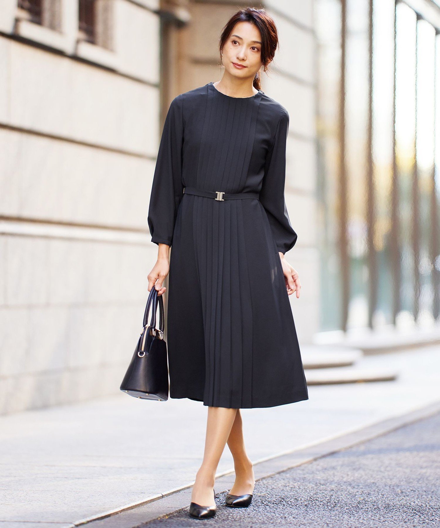 自由区｜【洗える】ライトサテン ワンピース | Rakuten Fashion(楽天