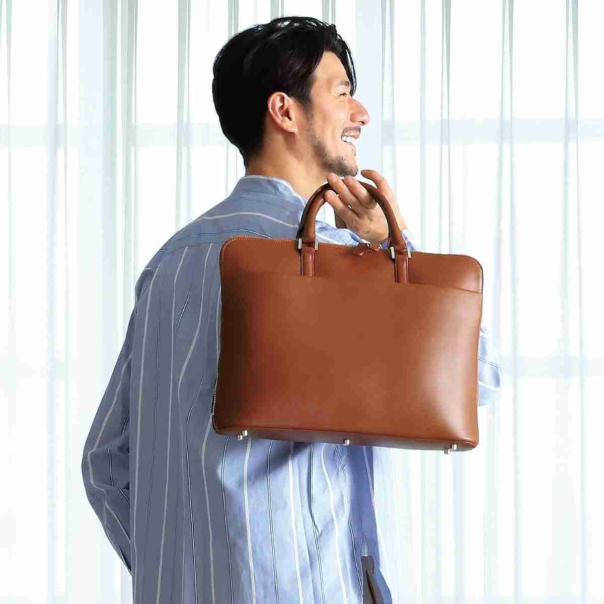 BLUE SINCERE｜本革 ビジネスバッグ 軽量 自立 14型PC可 撥水 メンズ