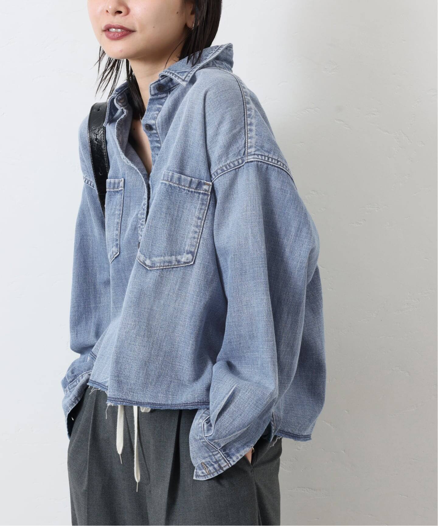 JOURNAL STANDARD｜《追加3》ライトオンスデニムクロップドシャツ