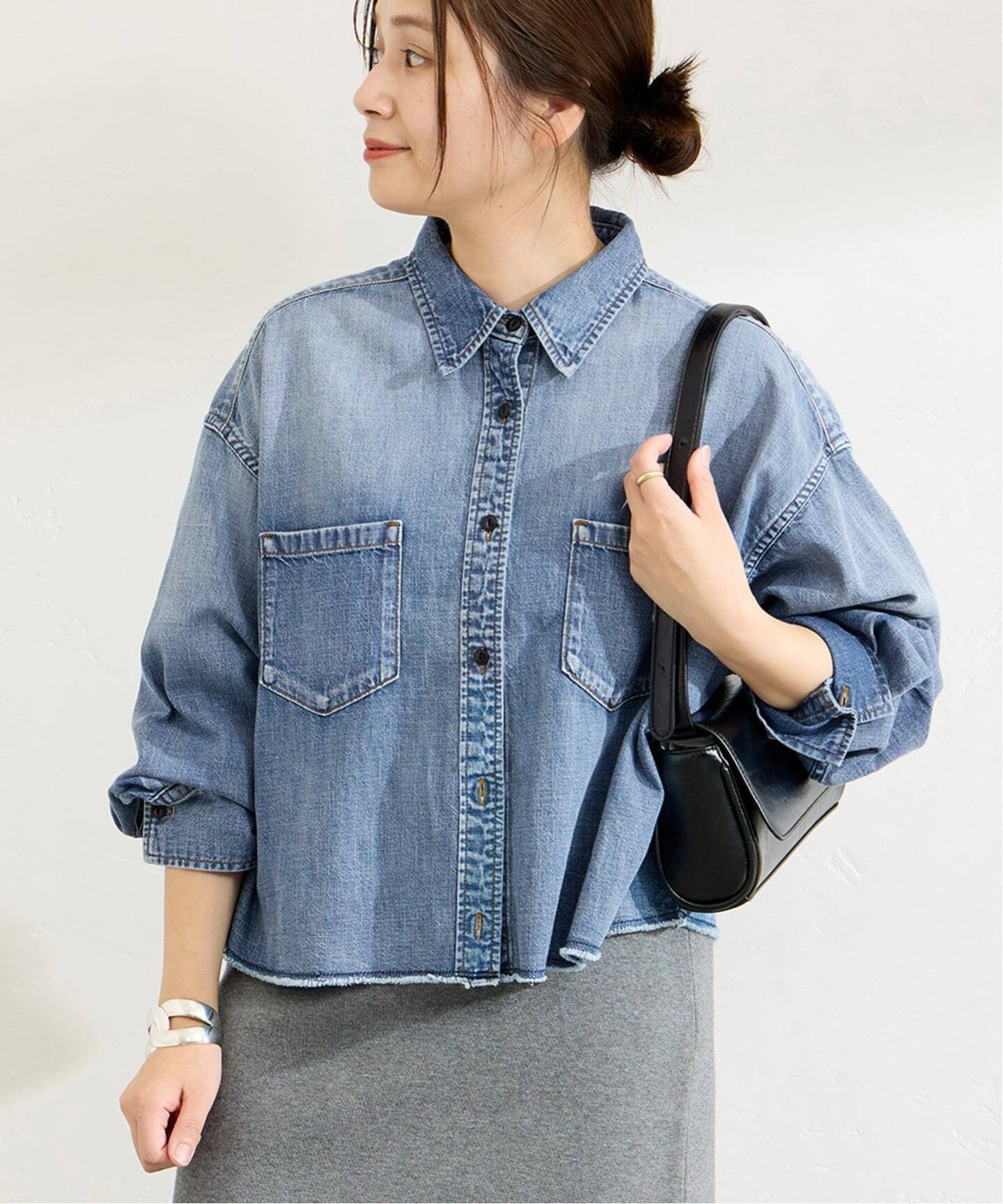 JOURNAL STANDARD｜《追加3》ライトオンスデニムクロップドシャツ