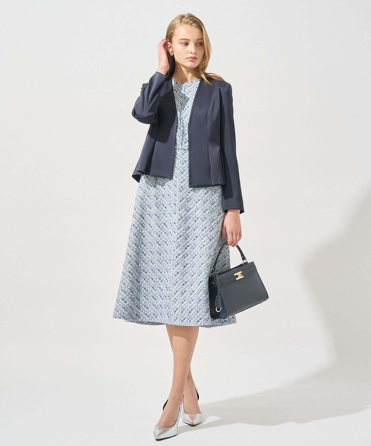 ANAYI｜【Eternal Line 2025】ミックスツイードフレア ワンピース