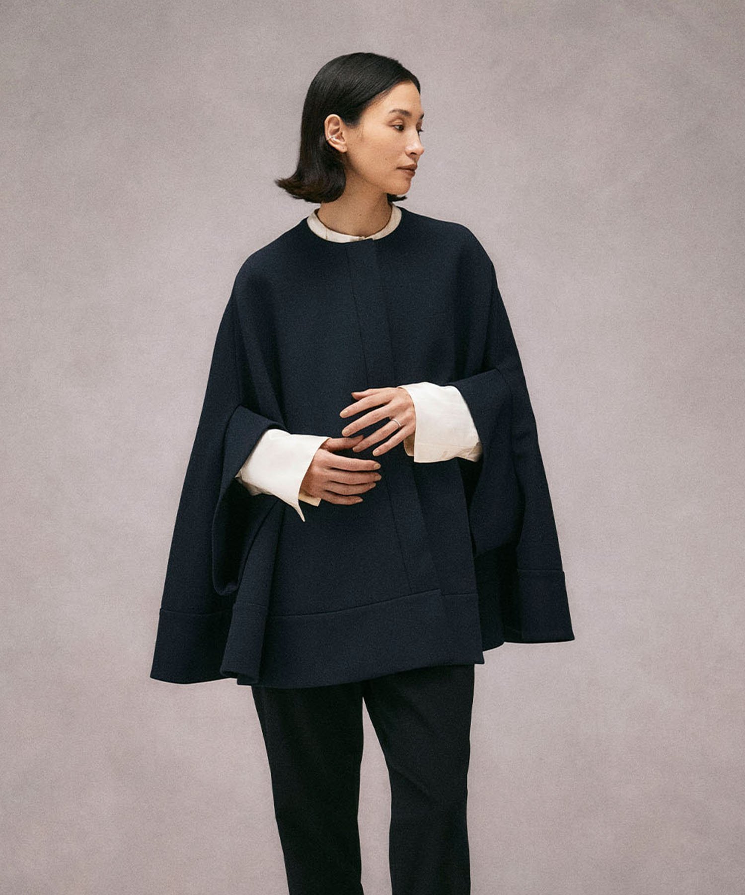 ESTNATION｜ESTNATION / ノーカラーケープコート | Rakuten Fashion