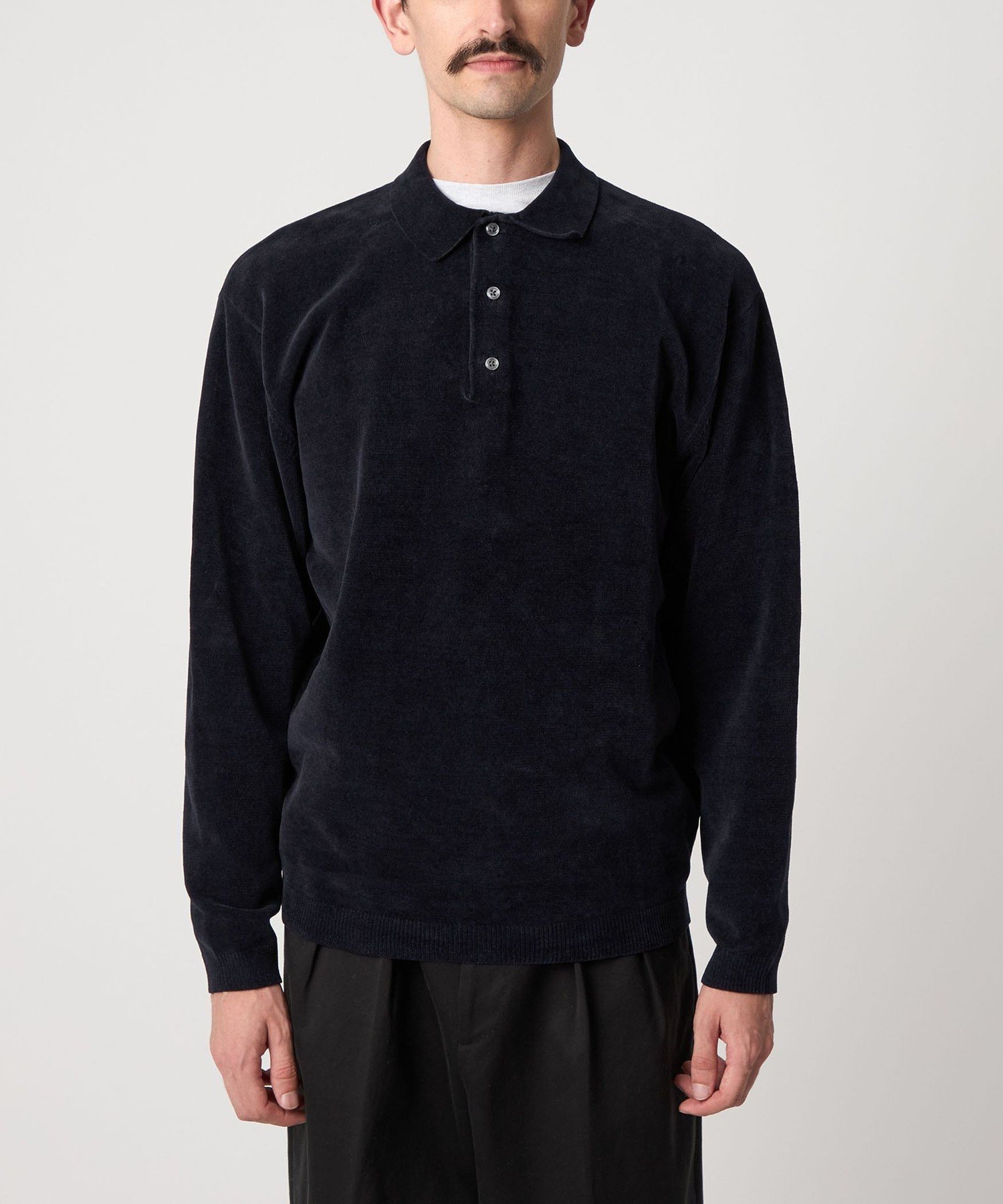 ＜Steven Alan＞ 3B コットン ニット ポロシャツ　2025 STEVEN ALAN（スティーブンアラン） セーター ニット CTN/CA 2B ニット