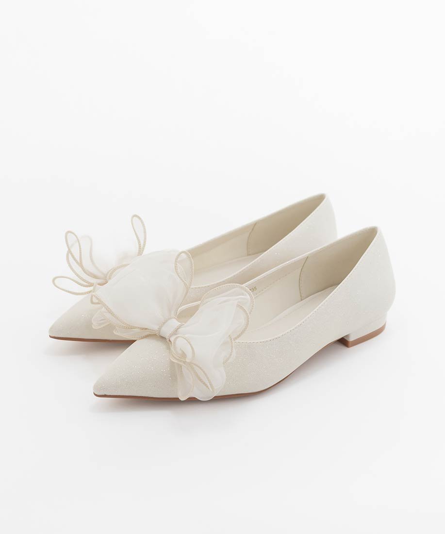 RANDA｜2WAY リボンラメフラットパンプス | Rakuten Fashion(楽天