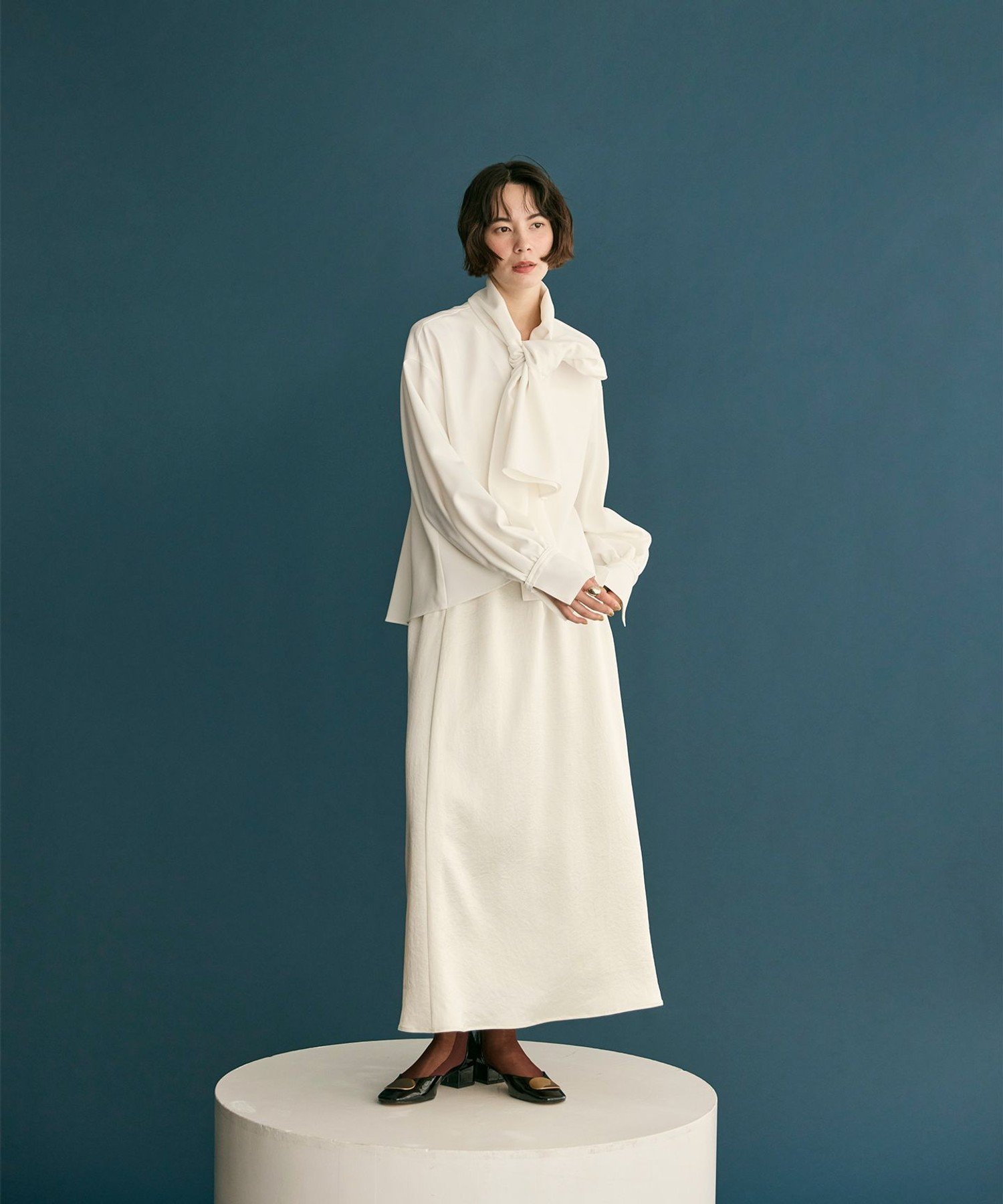 Newans｜【洗濯機可】ビックリボンパウダリーブラウス | Rakuten