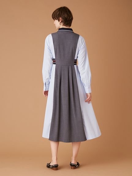 FURFUR｜リブコンビシャツワンピース | Rakuten Fashion(楽天