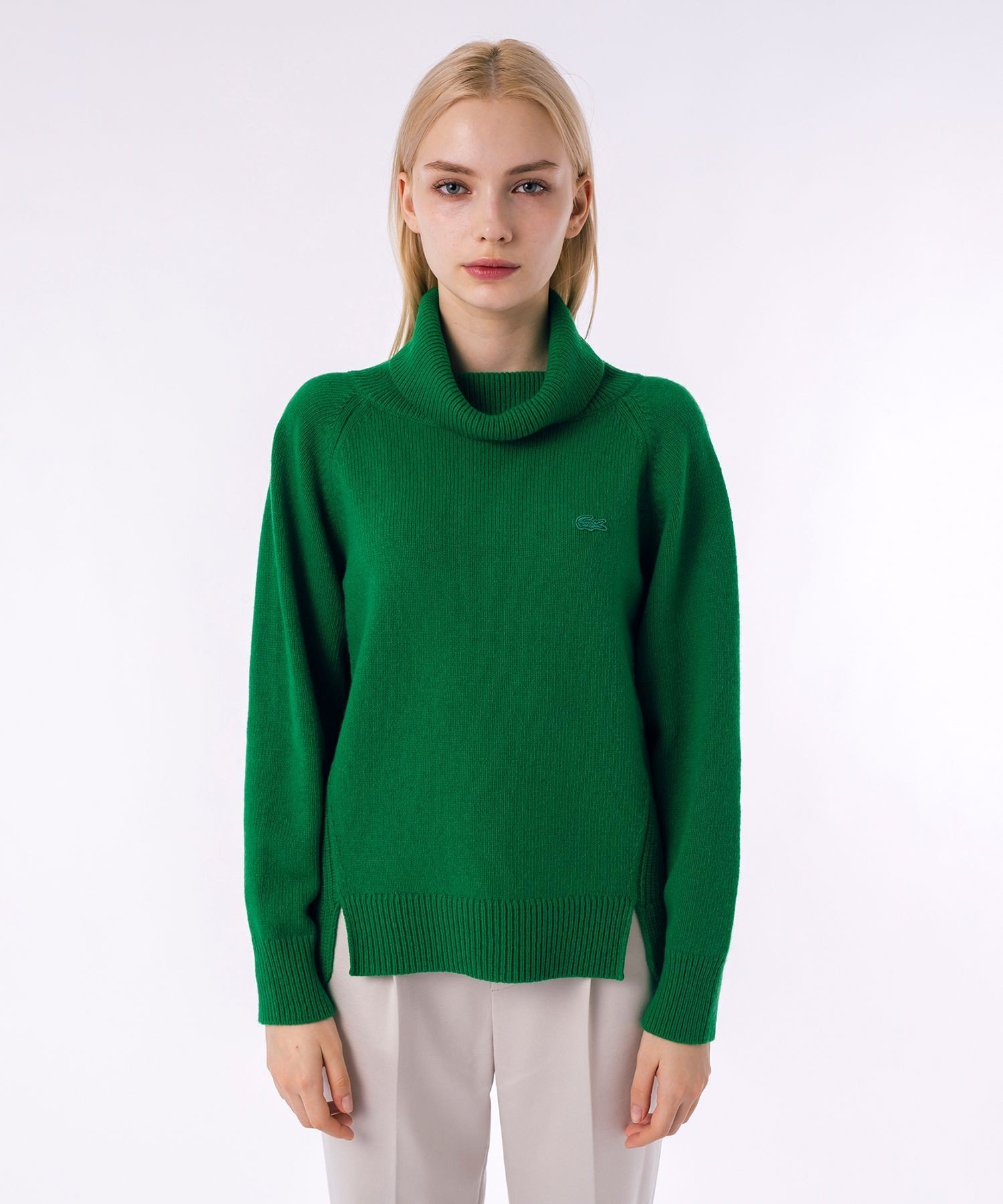 LACOSTE｜ミドルゲージタートルネックニットセーター | Rakuten