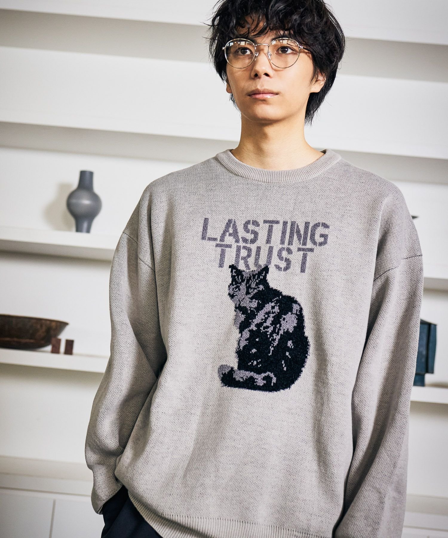 LAKOLE｜アニマルモールジャガードニットプルオーバー | Rakuten