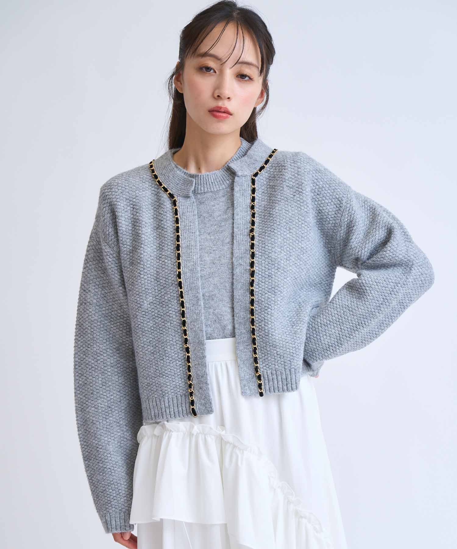 NOELA｜【販路限定カラーあり】チェーンブレードニットアンサンブル