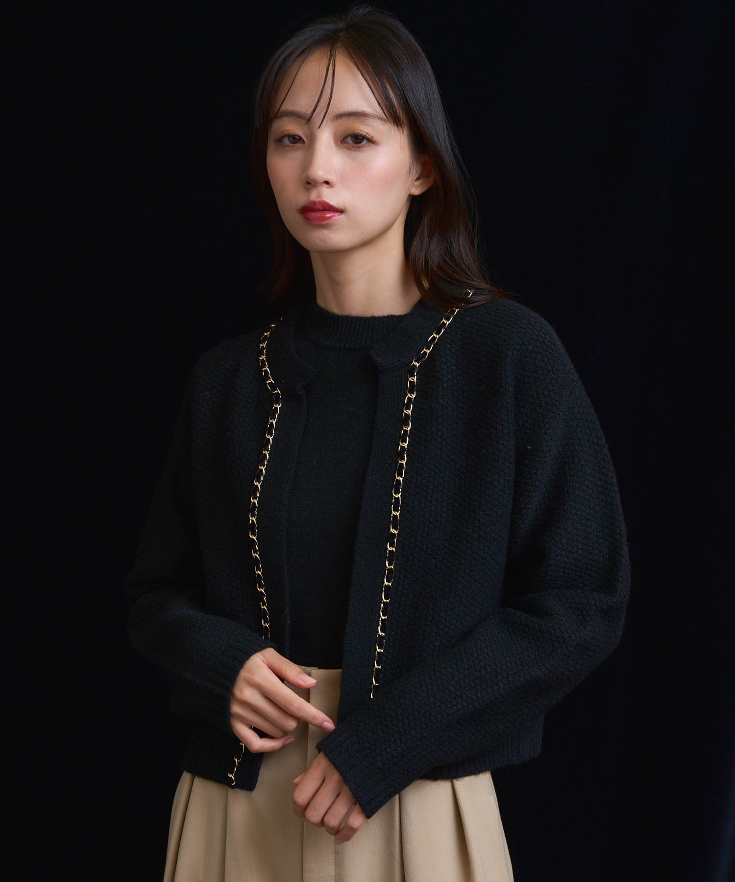 NOELA｜【販路限定カラーあり】チェーンブレードニットアンサンブル