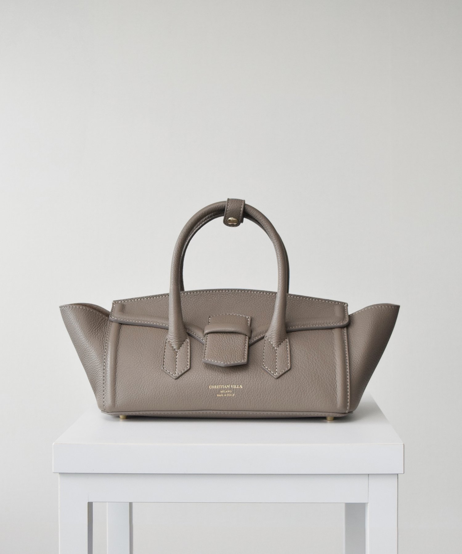 INTER-CHAUSSURES｜【CHRISTIAN VILLA】レザーワイドハンドバッグ