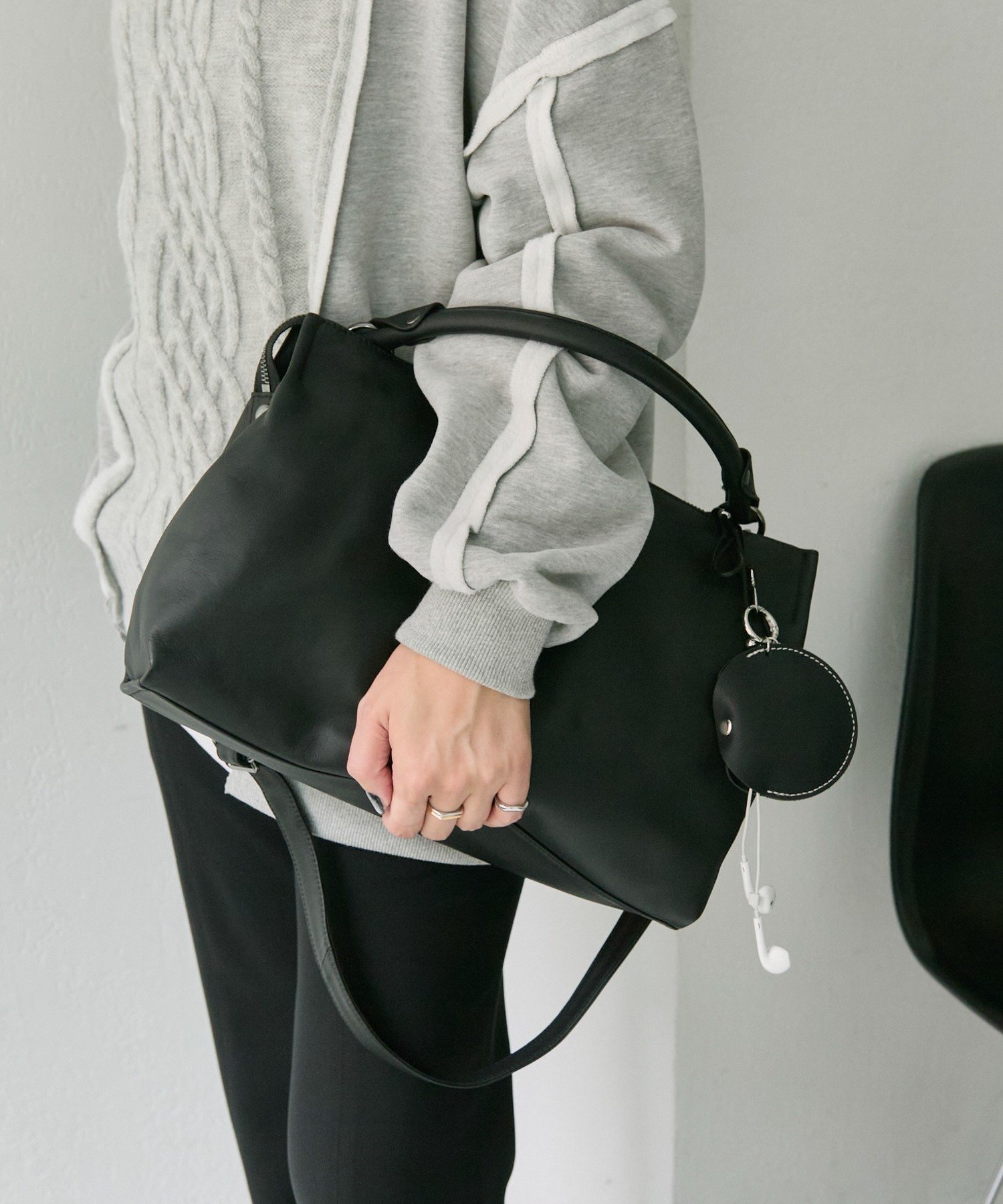 ear PAPILLONNER｜《本革/A4サイズ対応》2wayスクエアショルダーバッグ