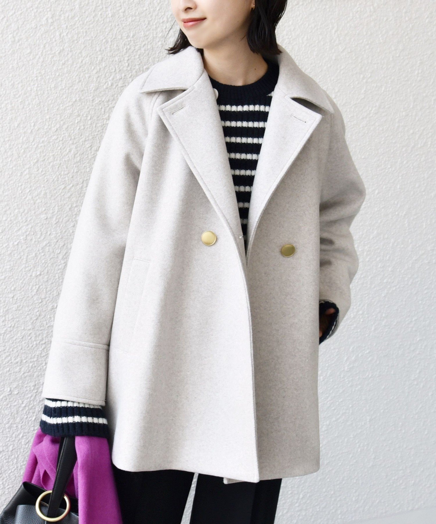 おれんじ様用 美品 SHIPS ハミルトン ウール 2WAY コート 36 シップス SHIPS 《追加》【WEB限定】 〈手洗い可能〉ウール ライク