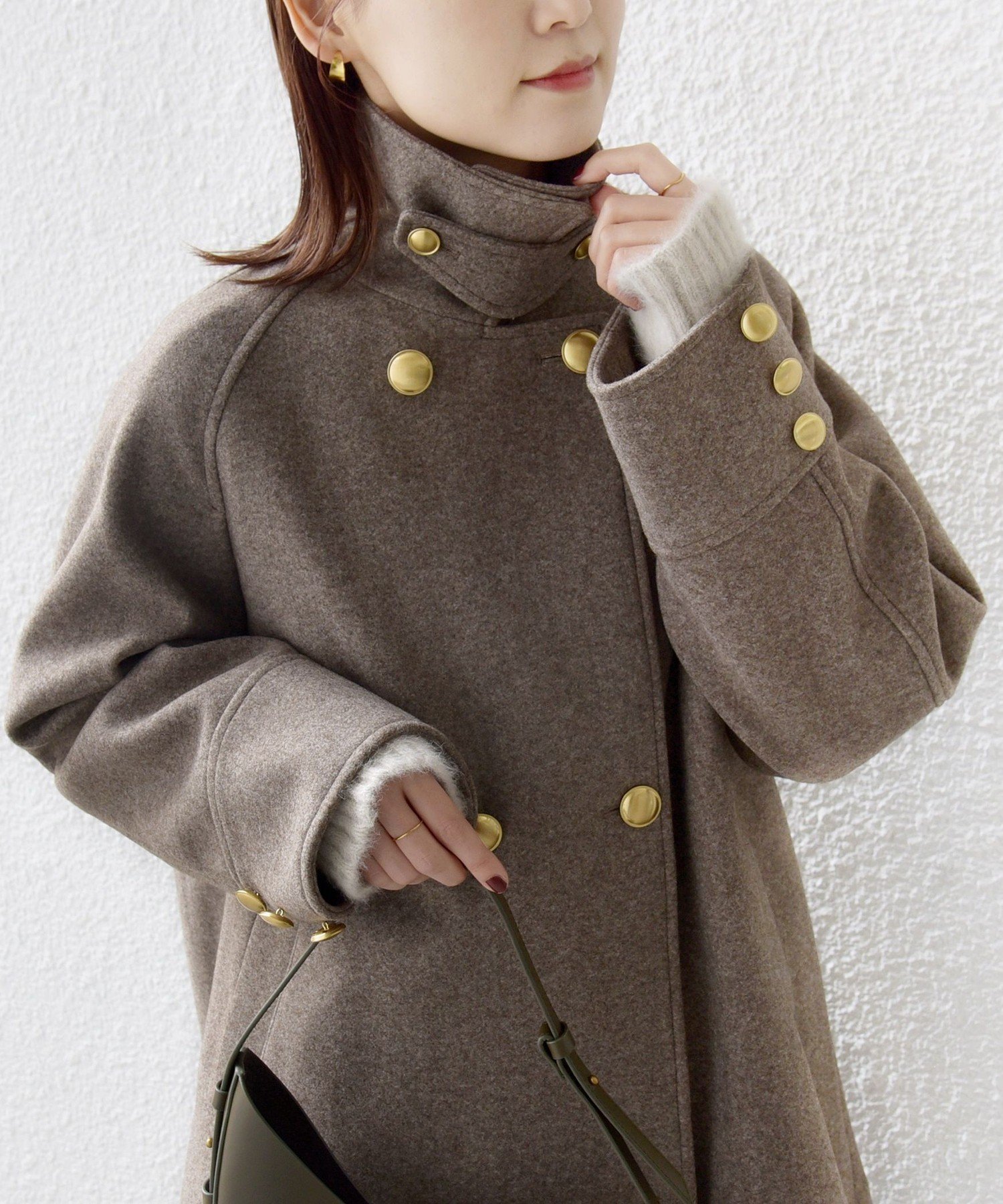 kate spade new york｜【公式】ウール クロップド ピーコート