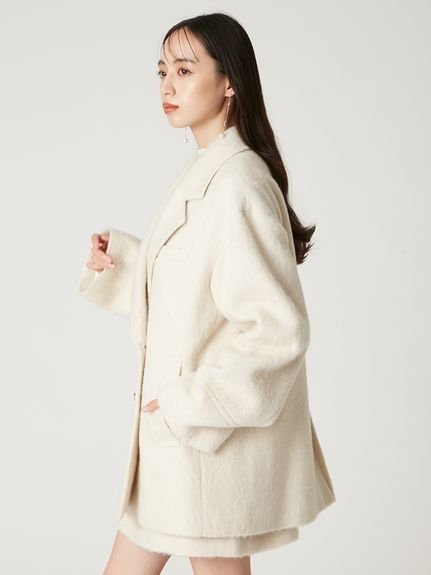 FRAY I.D｜オーバーサイズウールシャギージャコット | Rakuten Fashion