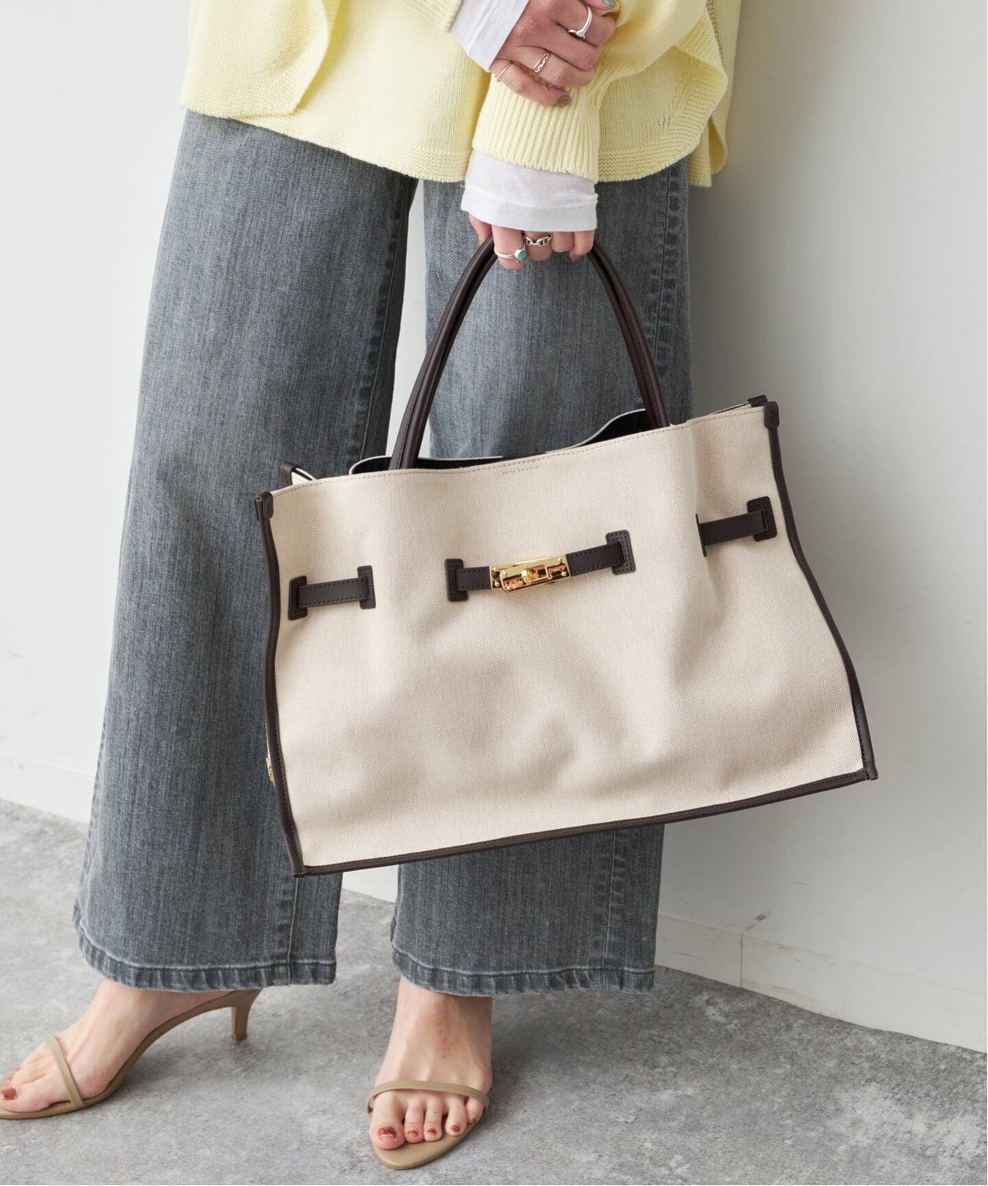 Spick & Span｜VIOLAd'ORO / ヴィオラドーロ キャンバス*レザートート