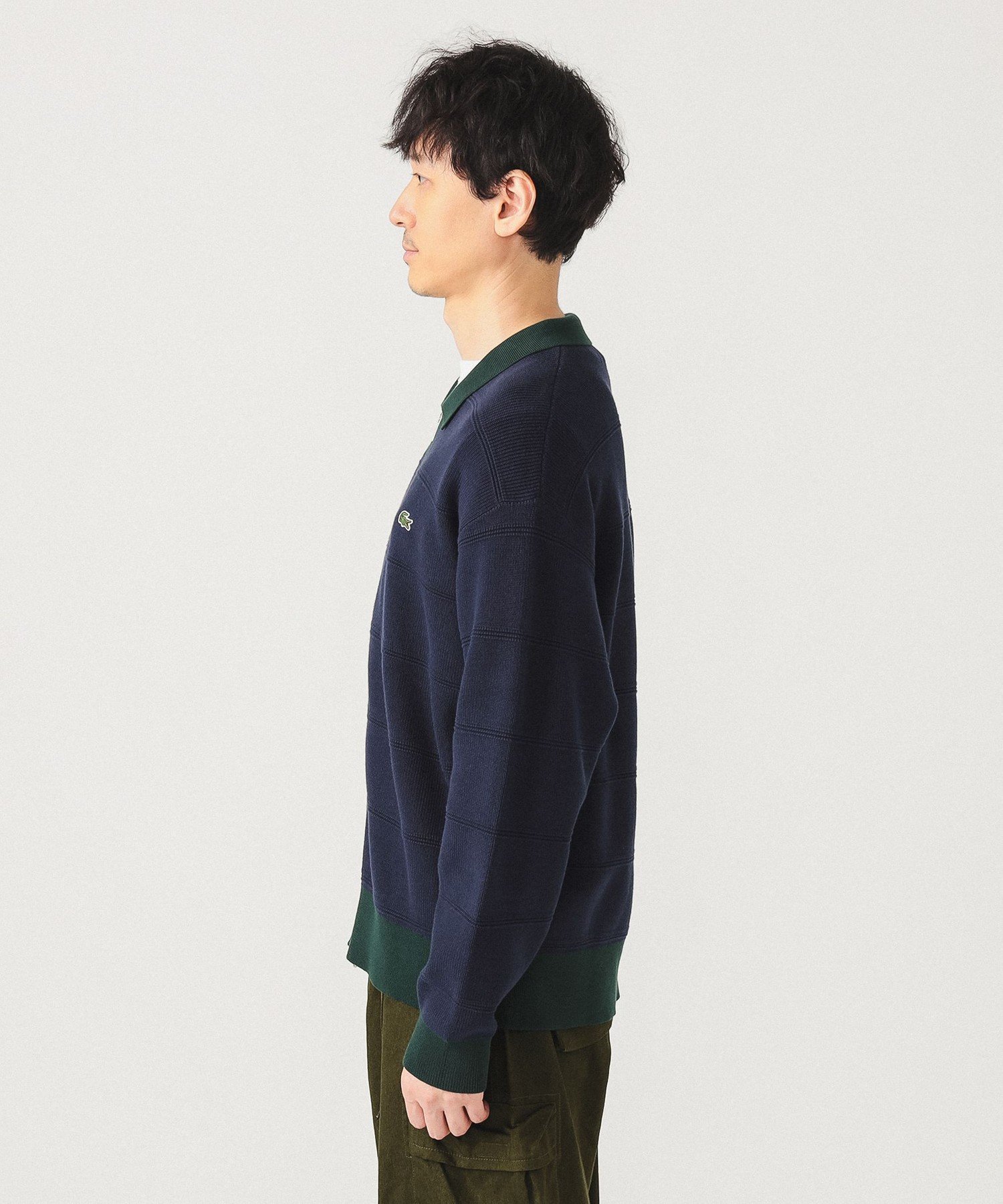 BEAMS MEN｜【別注】LACOSTE / ジップ カーディガン | Rakuten Fashion