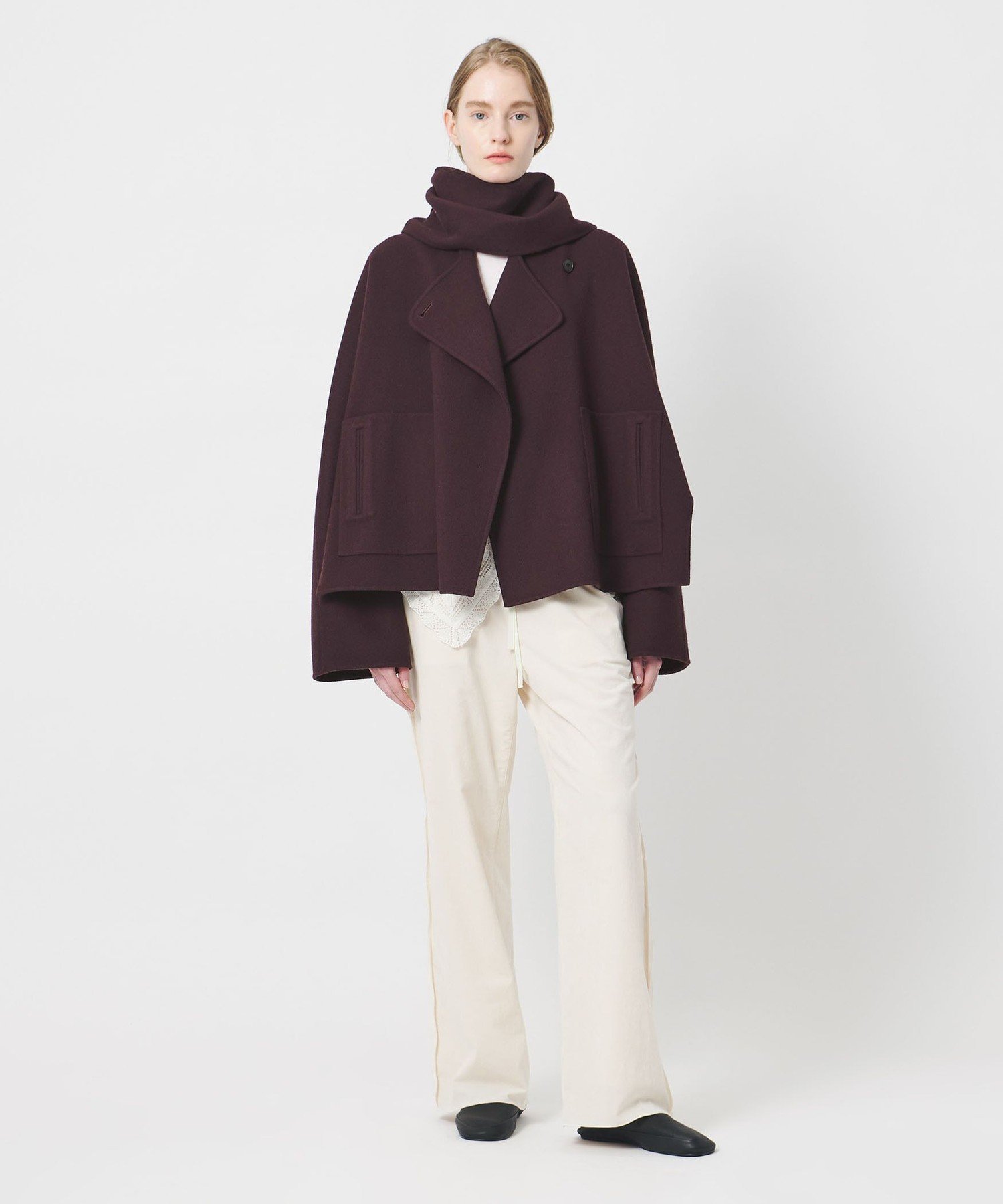 ライラック36 新品未使用　イウエンマトフ　リバーコート AEWEN MATOPH＞ミドル ベルト リバーコート