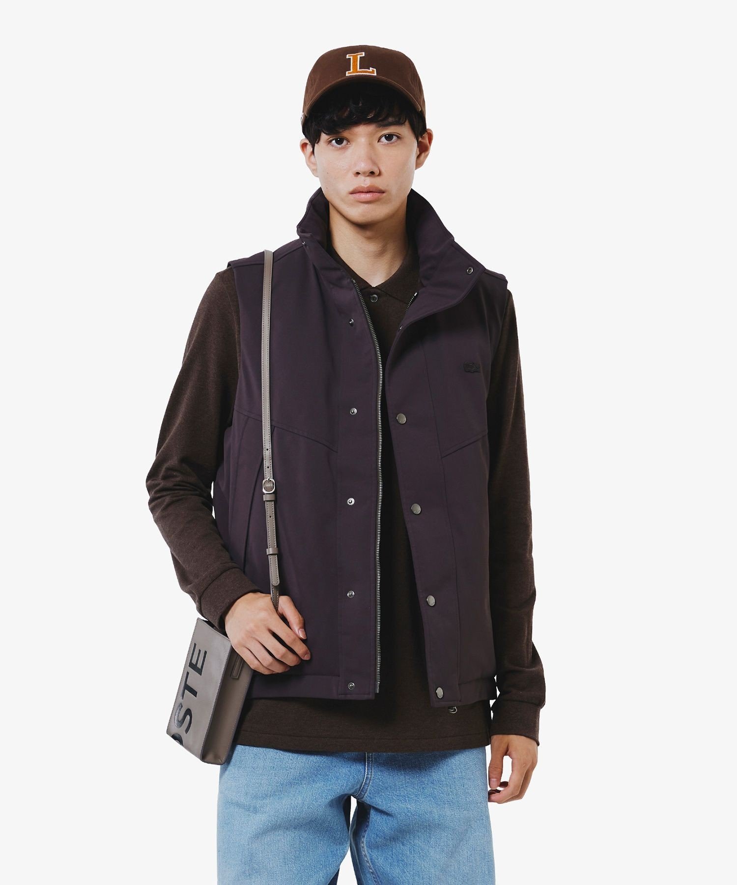 LACOSTE｜RDS認証ダウン 耐水透湿 ハイネック ジップアップ ピケダウン