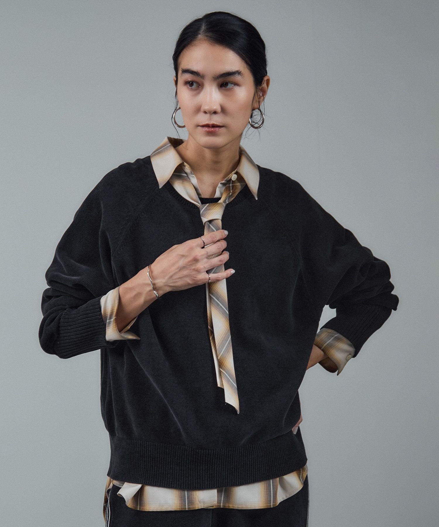 SALON adam et rope'｜クロップドプルオーバー-CreamyCotton