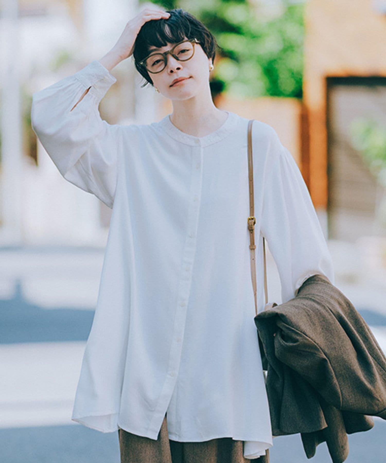 studio CLIP｜インドレース襟チュニックブラウス《オケージョン2025AW