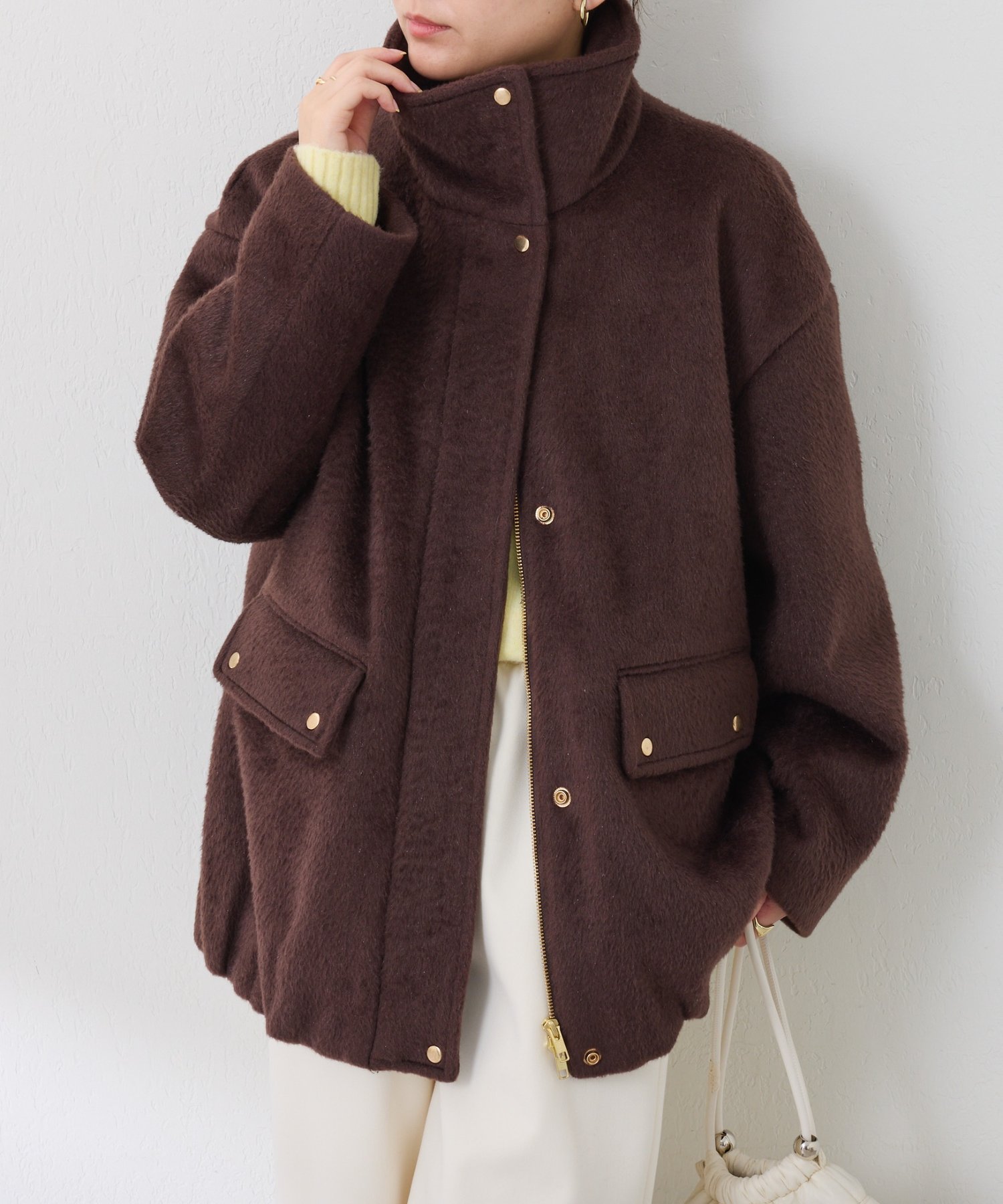 COLLAGE GALLARDAGALANTE｜シャギースタンドコート | Rakuten Fashion