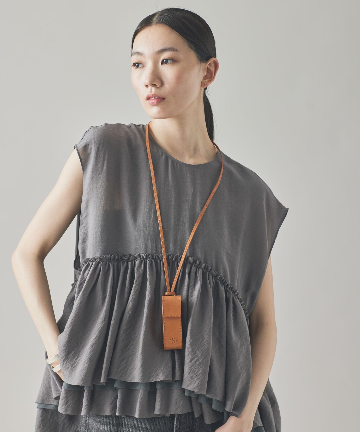 Curensology(カレンソロジー)/＜ＣＳＧ＞レザーリップケース　ブラック Curensology(カレンソロジー)｜〈CSG〉レザーリップケース/ブラック